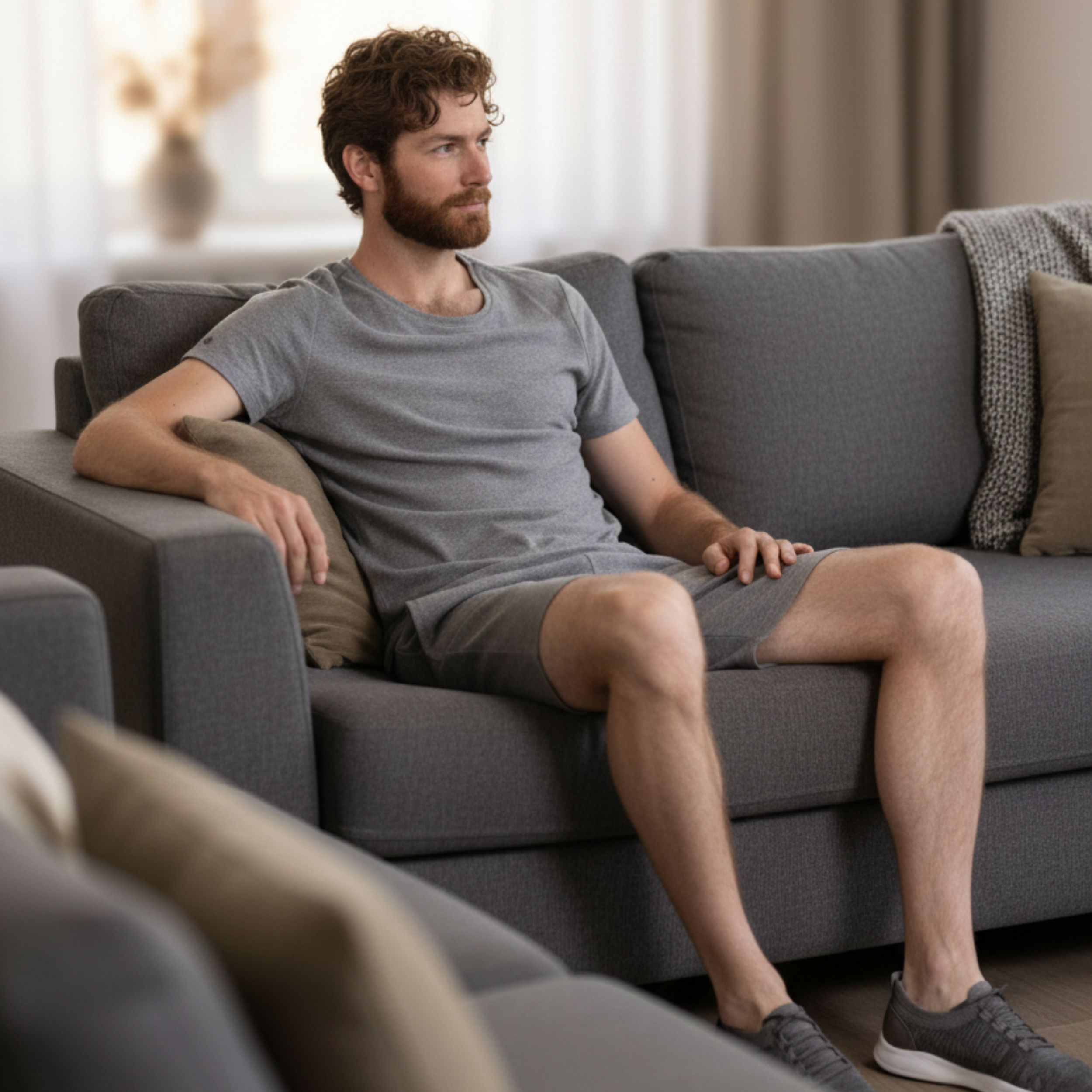 isotoner-short-homme-gris image 5