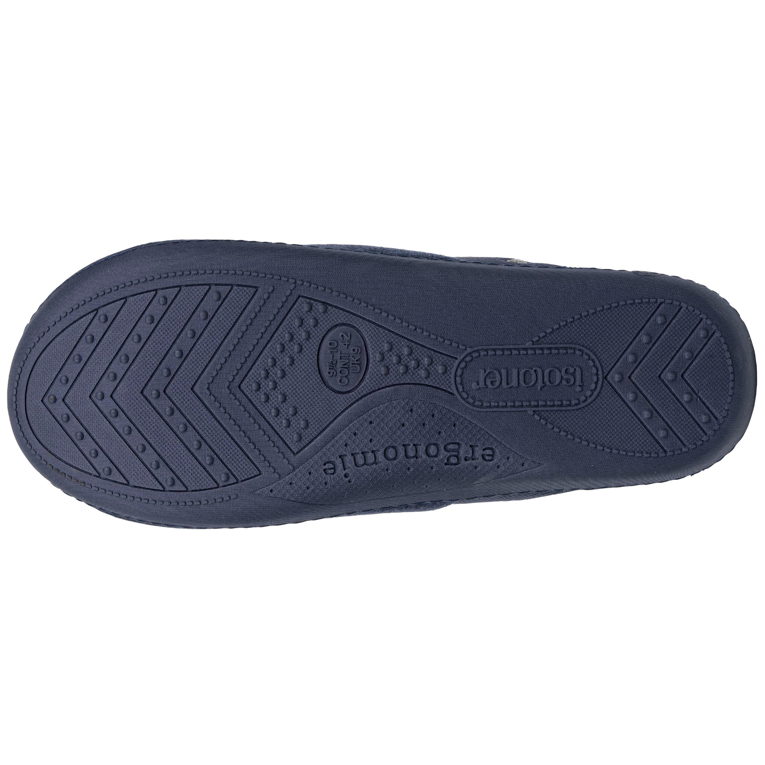 isotoner-chaussons-mules-homme-marine-chin image 5