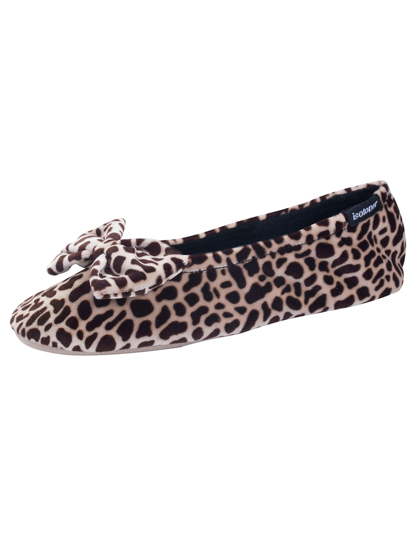 isotoner-chaussons-ballerines-femme-n-ud-girafe image 6