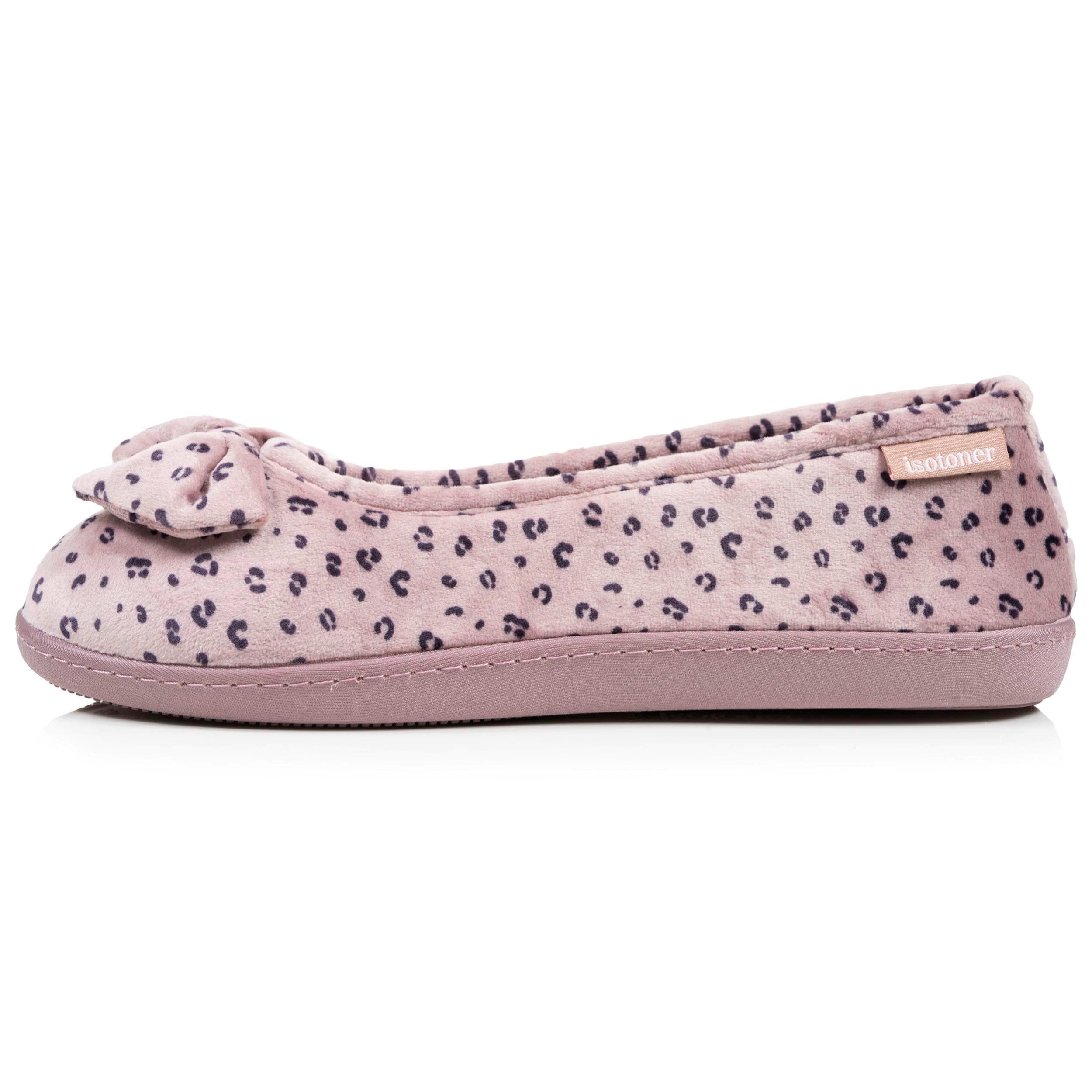 isotoner-chaussons-ballerines-femme-l-opard-blush image 4