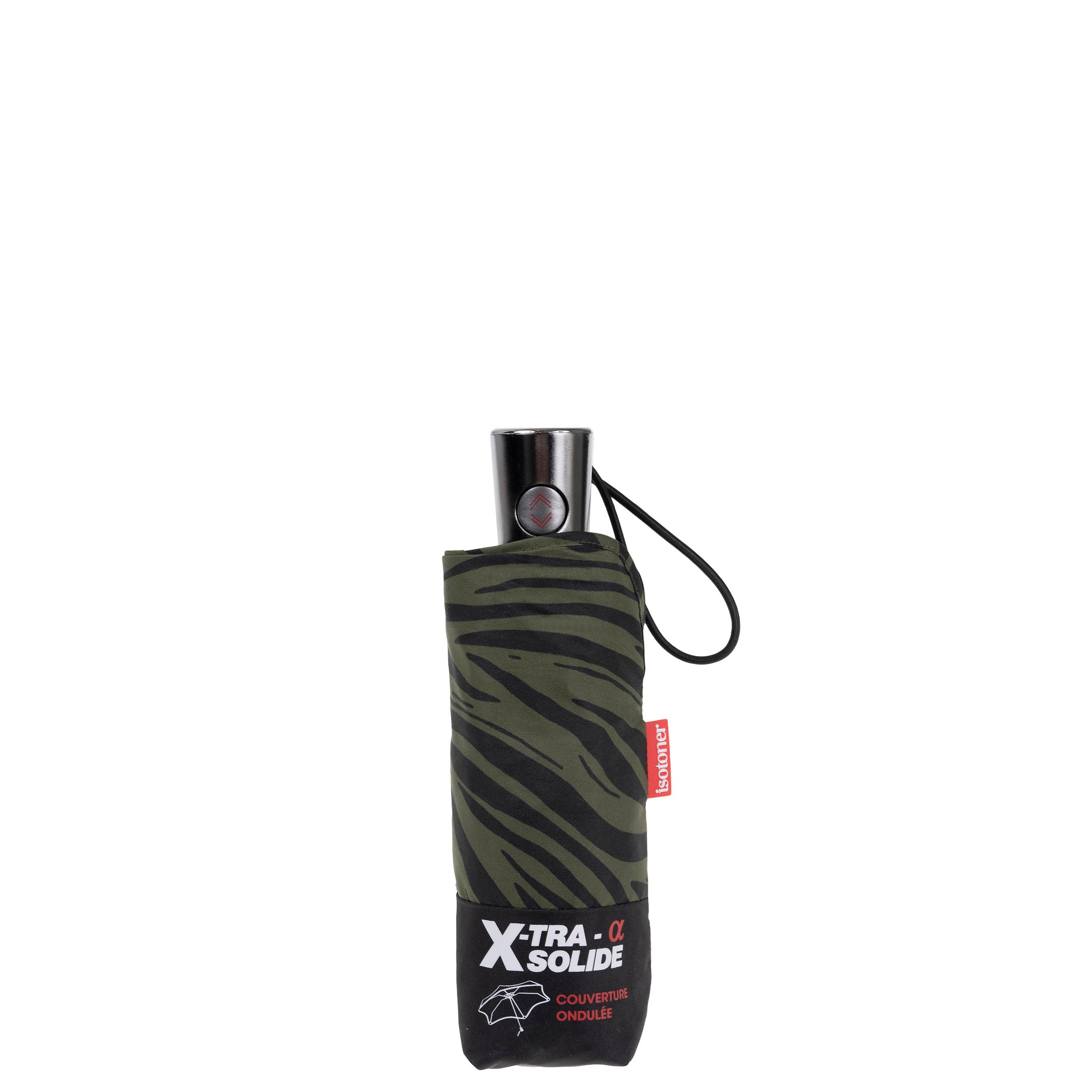 isotoner-parapluie-x-tra-solide-23-cm-z-bre-kaki image 4