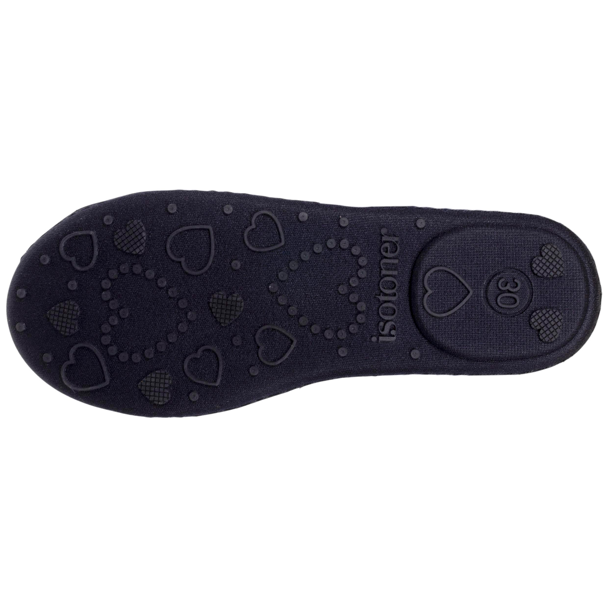 isotoner-chaussons-ballerines-enfant-rayures-velours-fille image 4