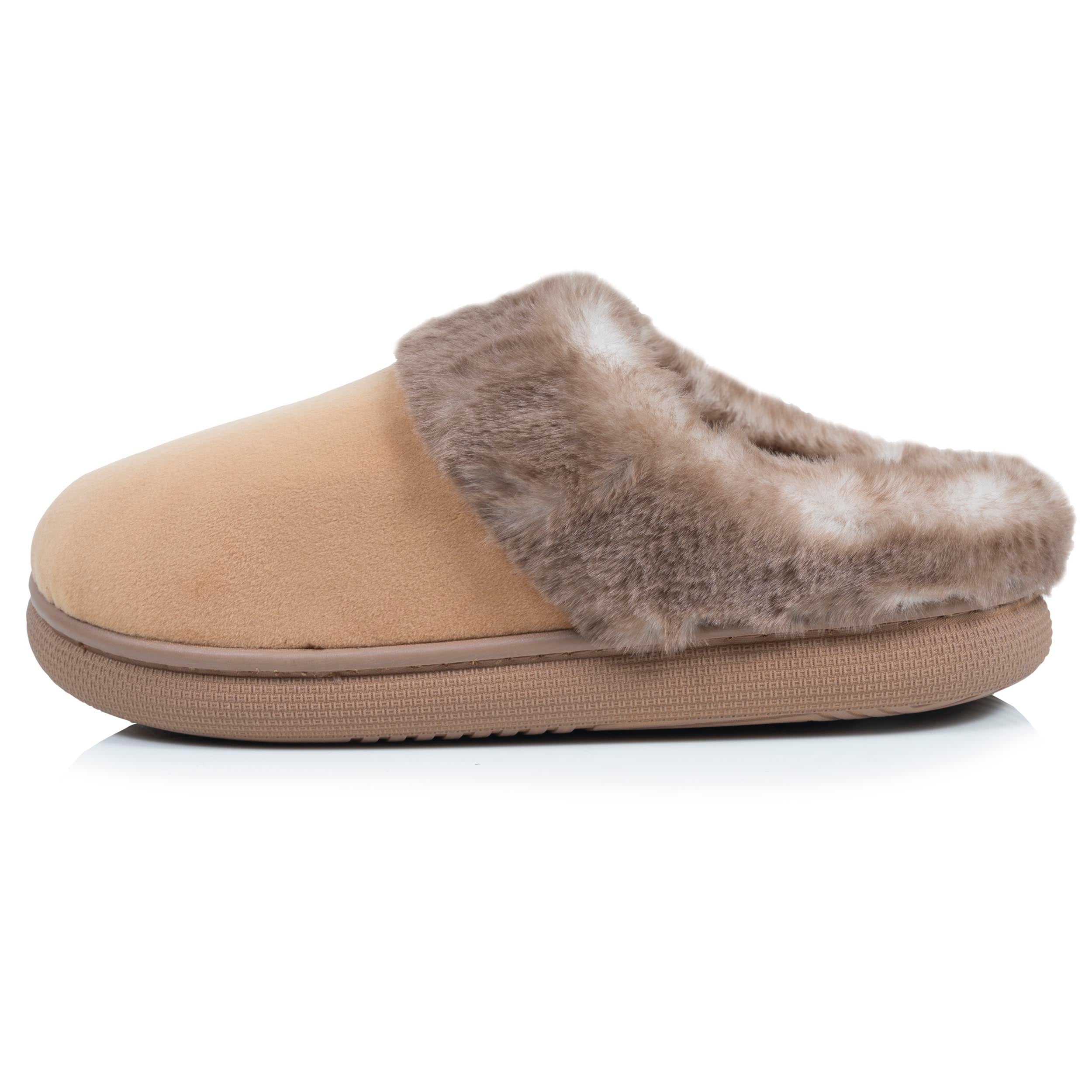 isotoner-chaussons-mules-femme-bloup-camel image 4