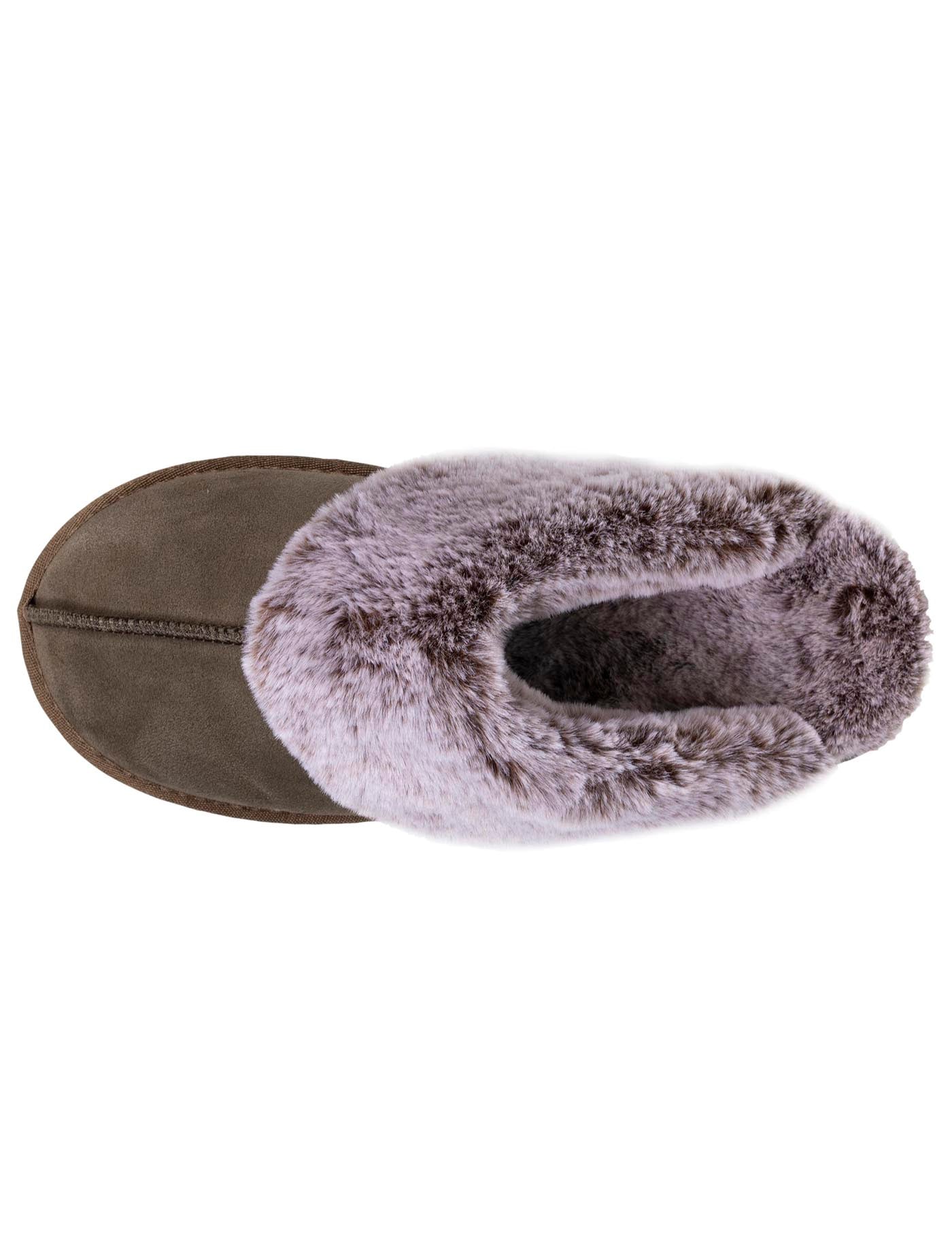 isotoner-chaussons-mules-en-cuir-femme-kaki image 7