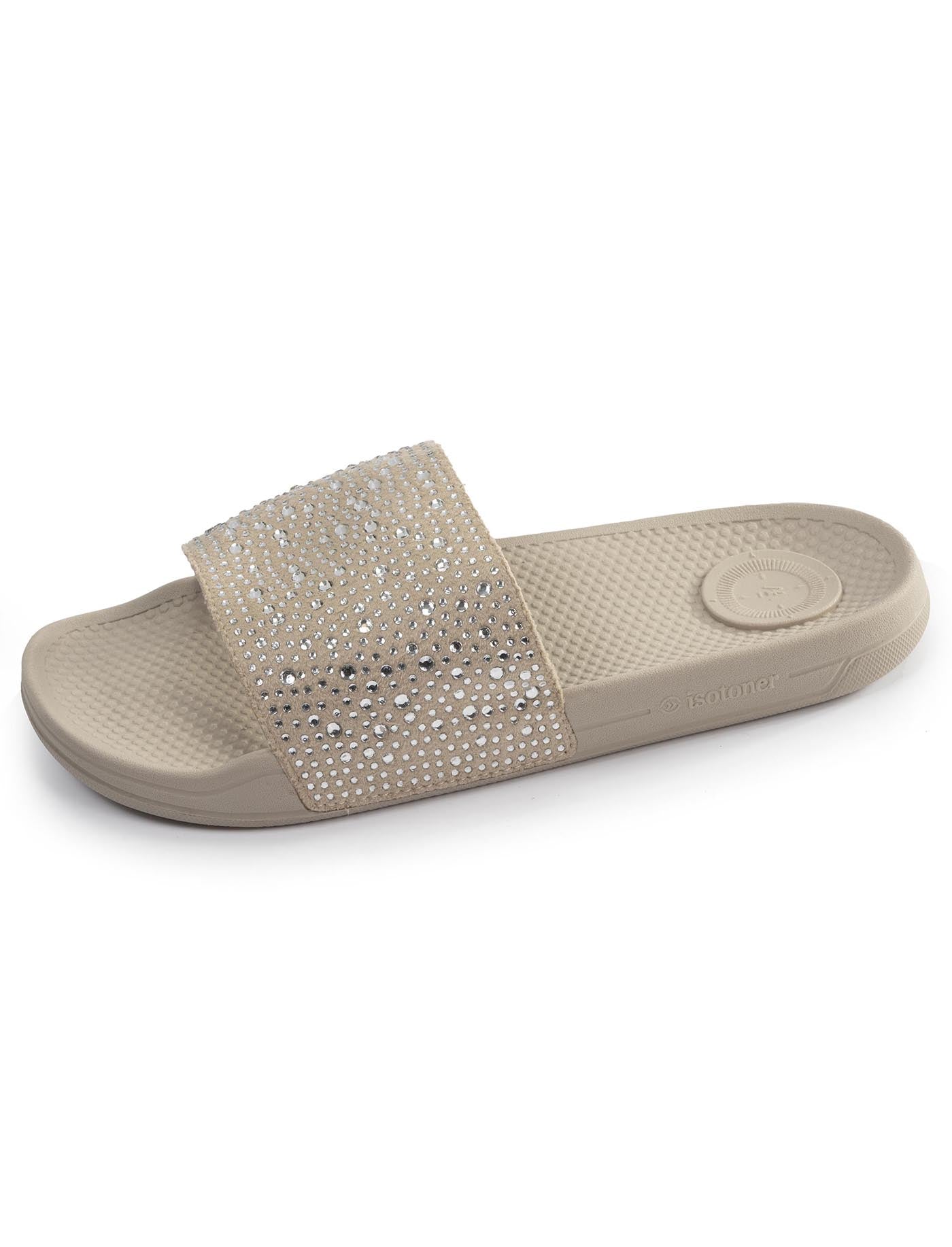 isotoner-mules-claquettes-femme-strass-beige-everywear image 6