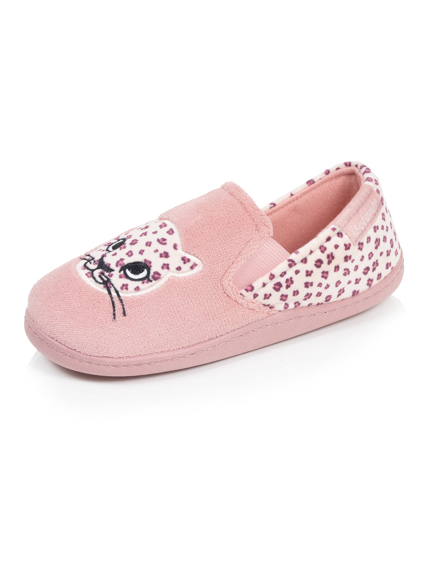 isotoner-chaussons-mocassins-enfant-rose-l-opard image 6