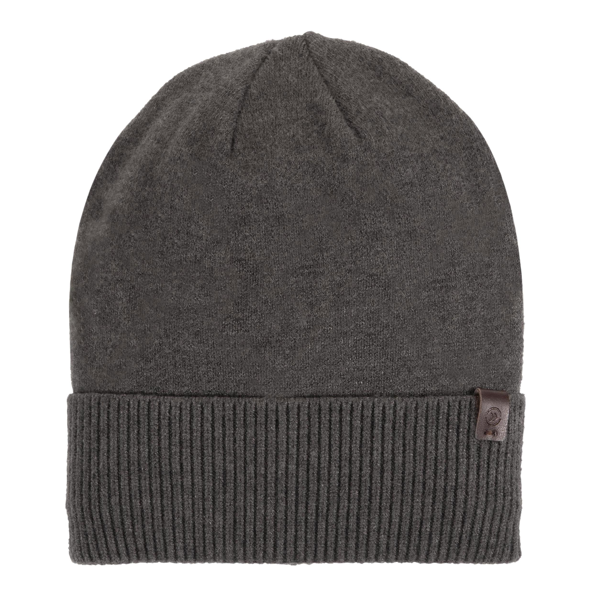 isotoner-bonnet-homme-ultra-doux-taupe-maille-double-revers image 3