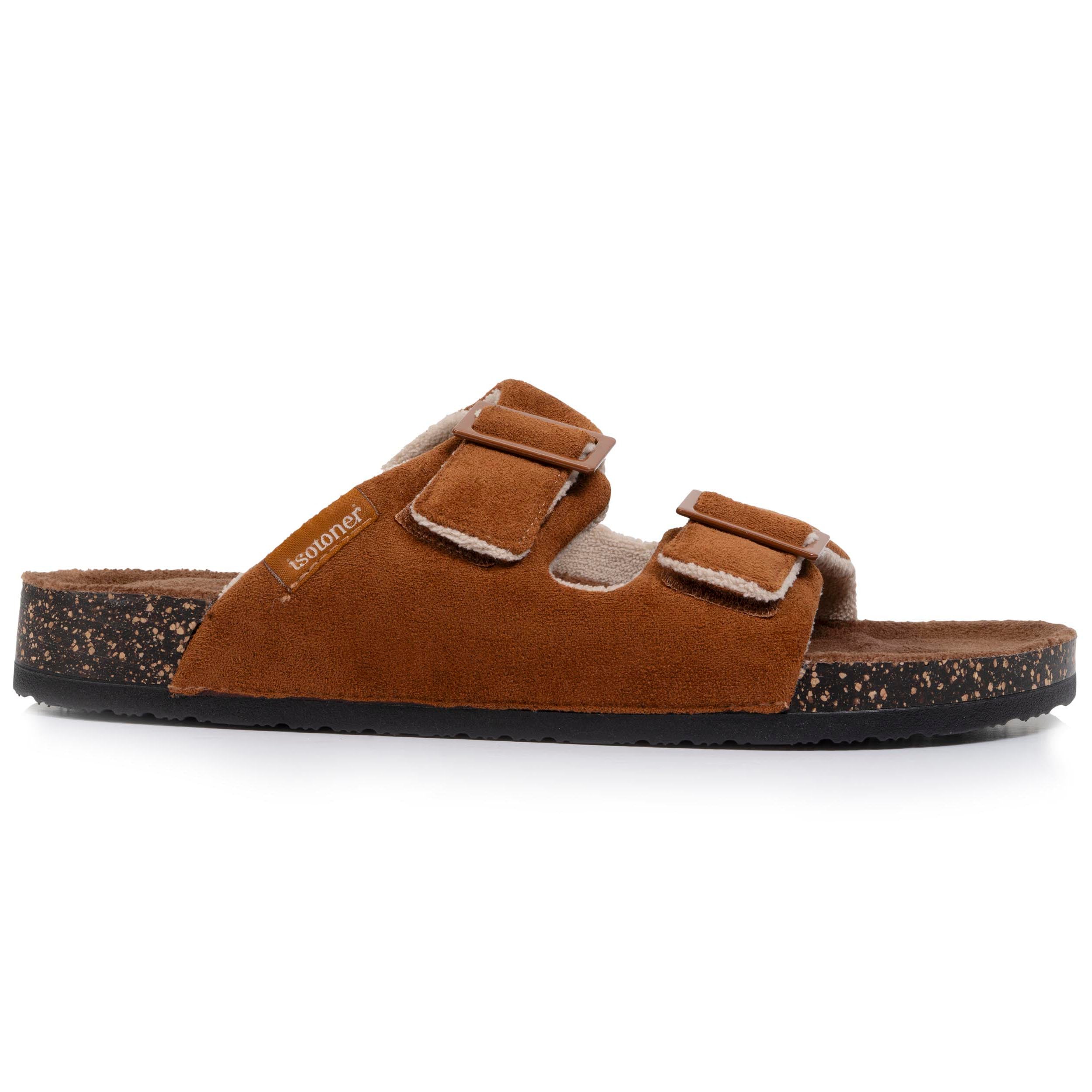 isotoner-chaussons-sandales-homme-confort-camel image 8