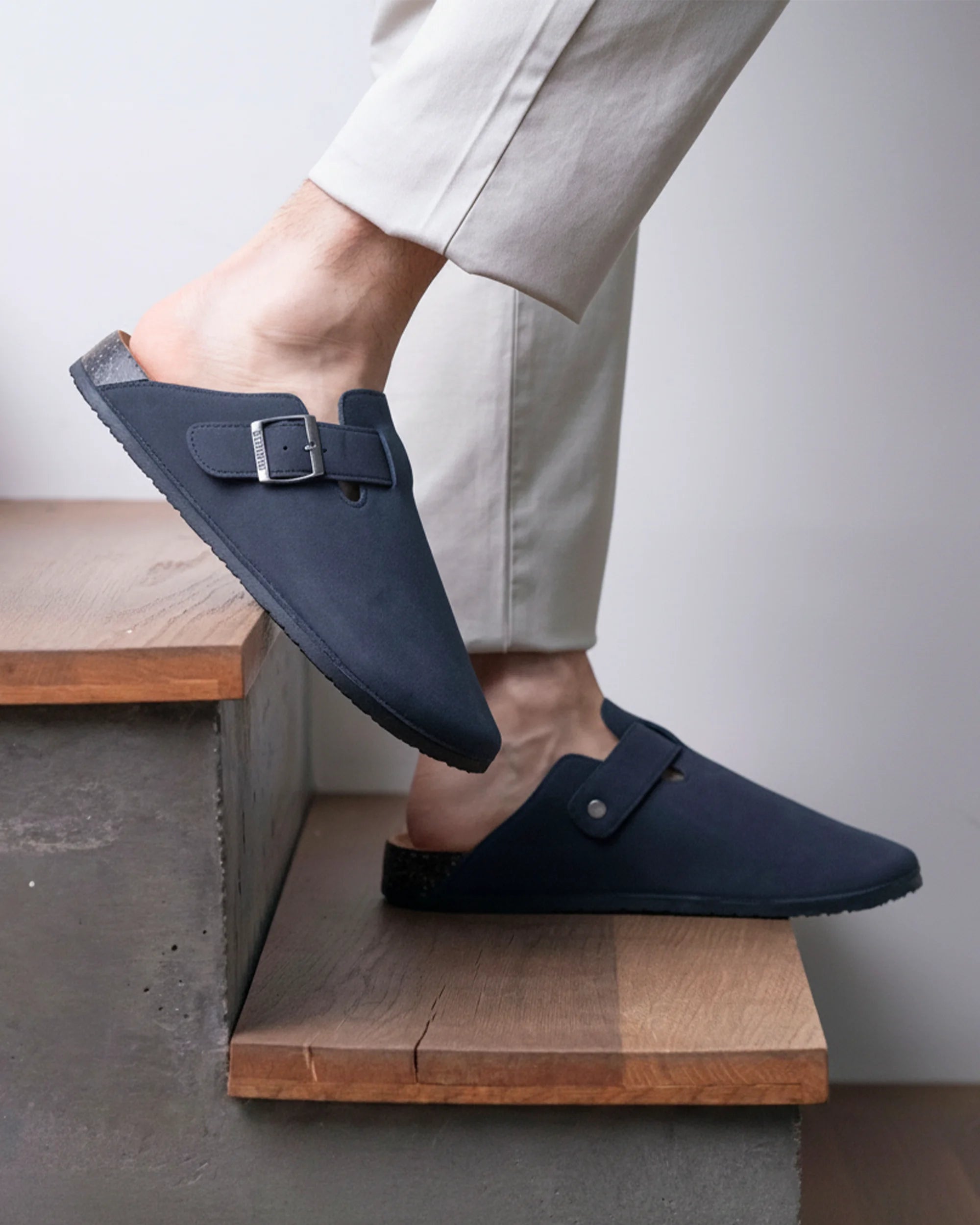 isotoner-mules-sabots-homme-marine image 2