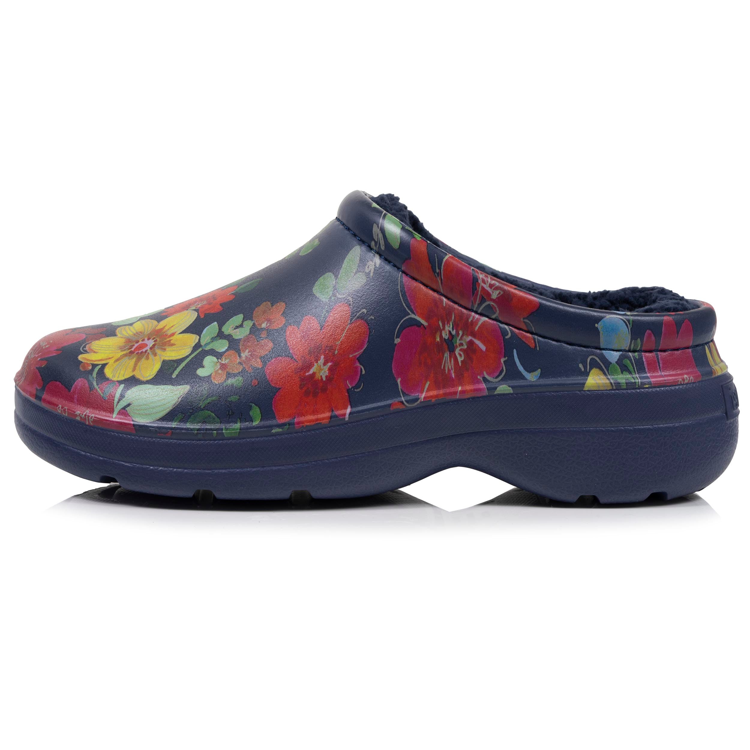 isotoner-sabots-jardin-femme-fourr-s-fleurs-marine-everywear image 4