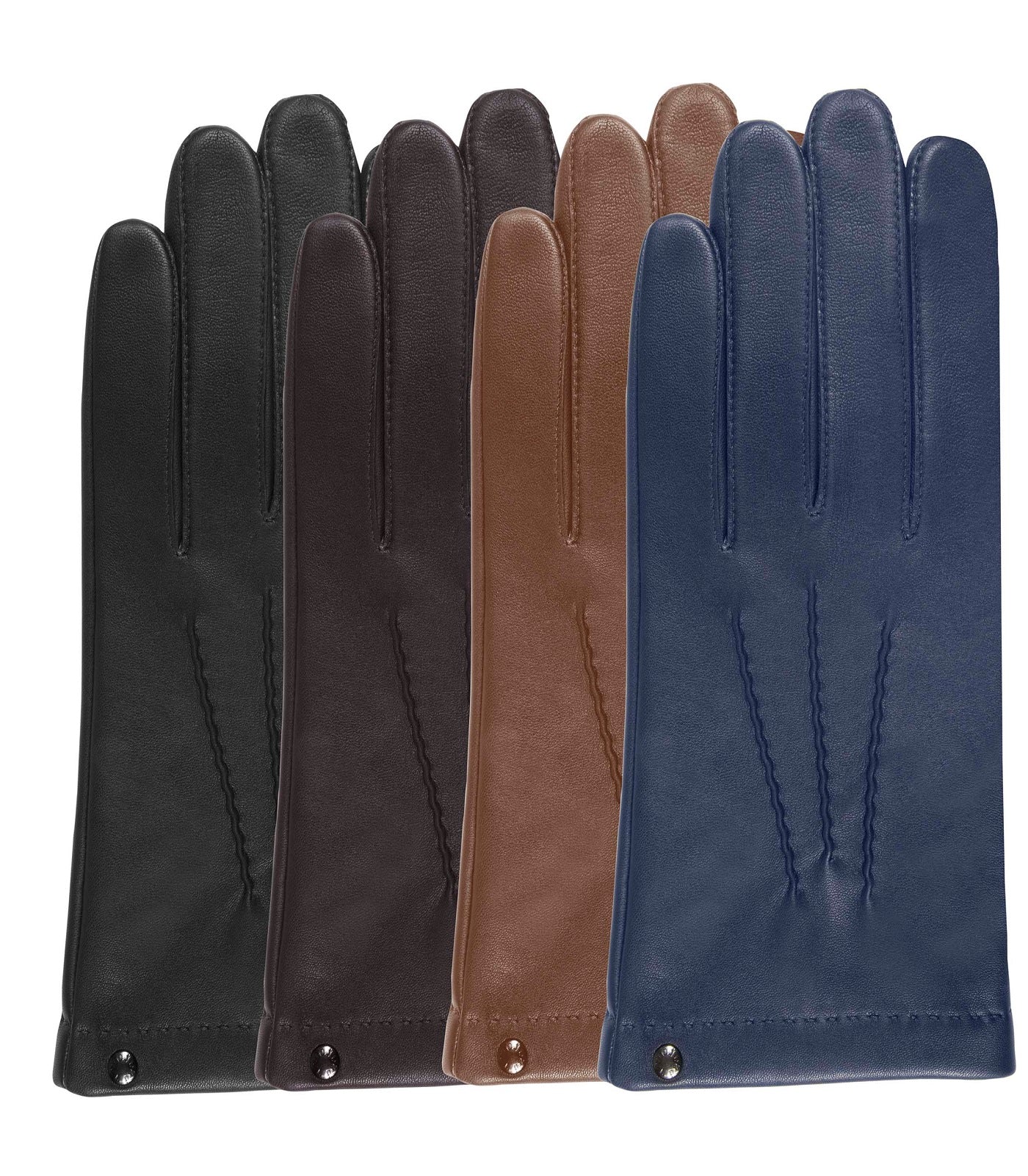 isotoner-gants-homme-cuir-d-agneau-soie-noir image 7