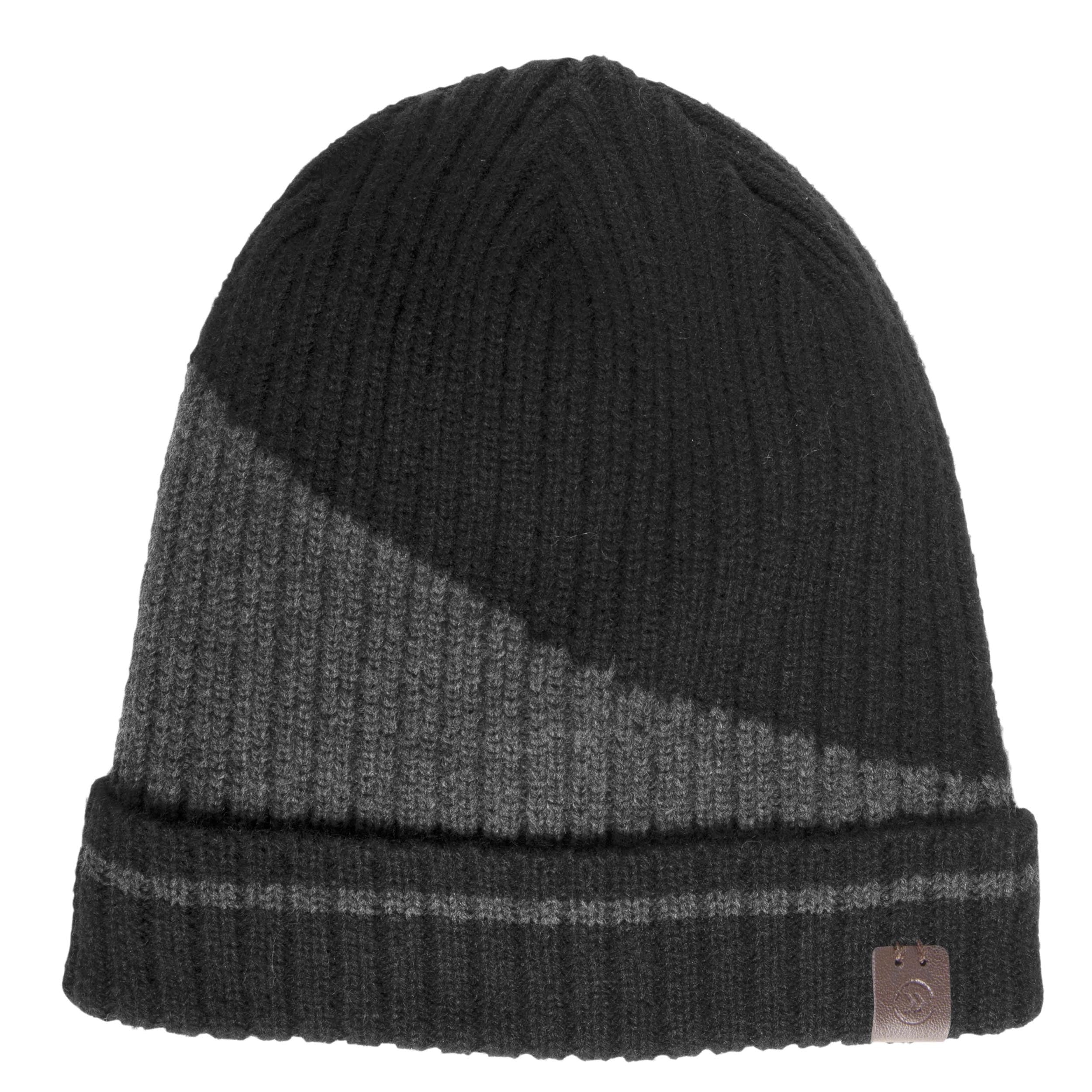 isotoner-bonnet-homme-maille-recycl-e-noir-doubl-polaire image 3