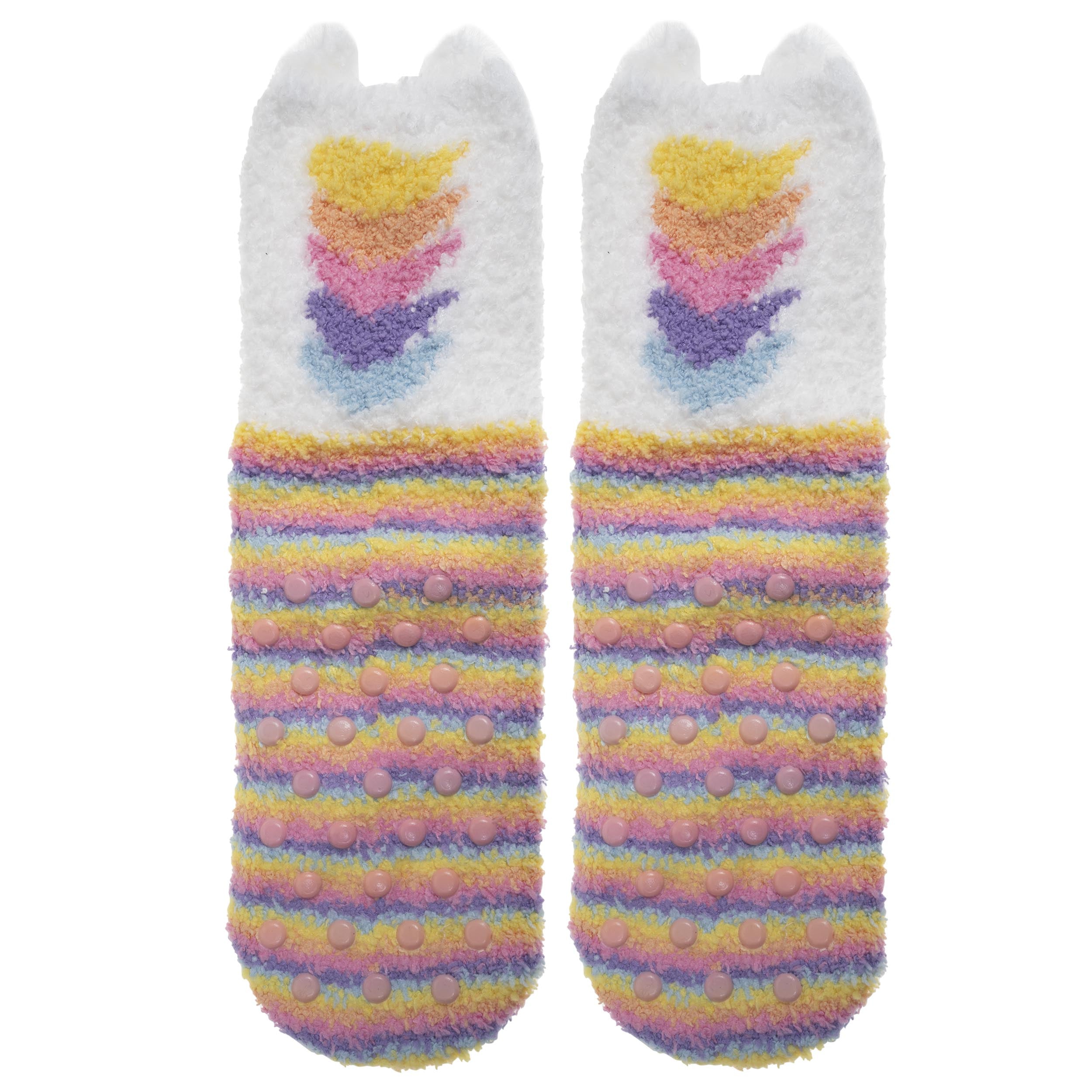 isotoner-chaussettes-antid-rapantes-fille-licorne-multico-5-8-ans image 3
