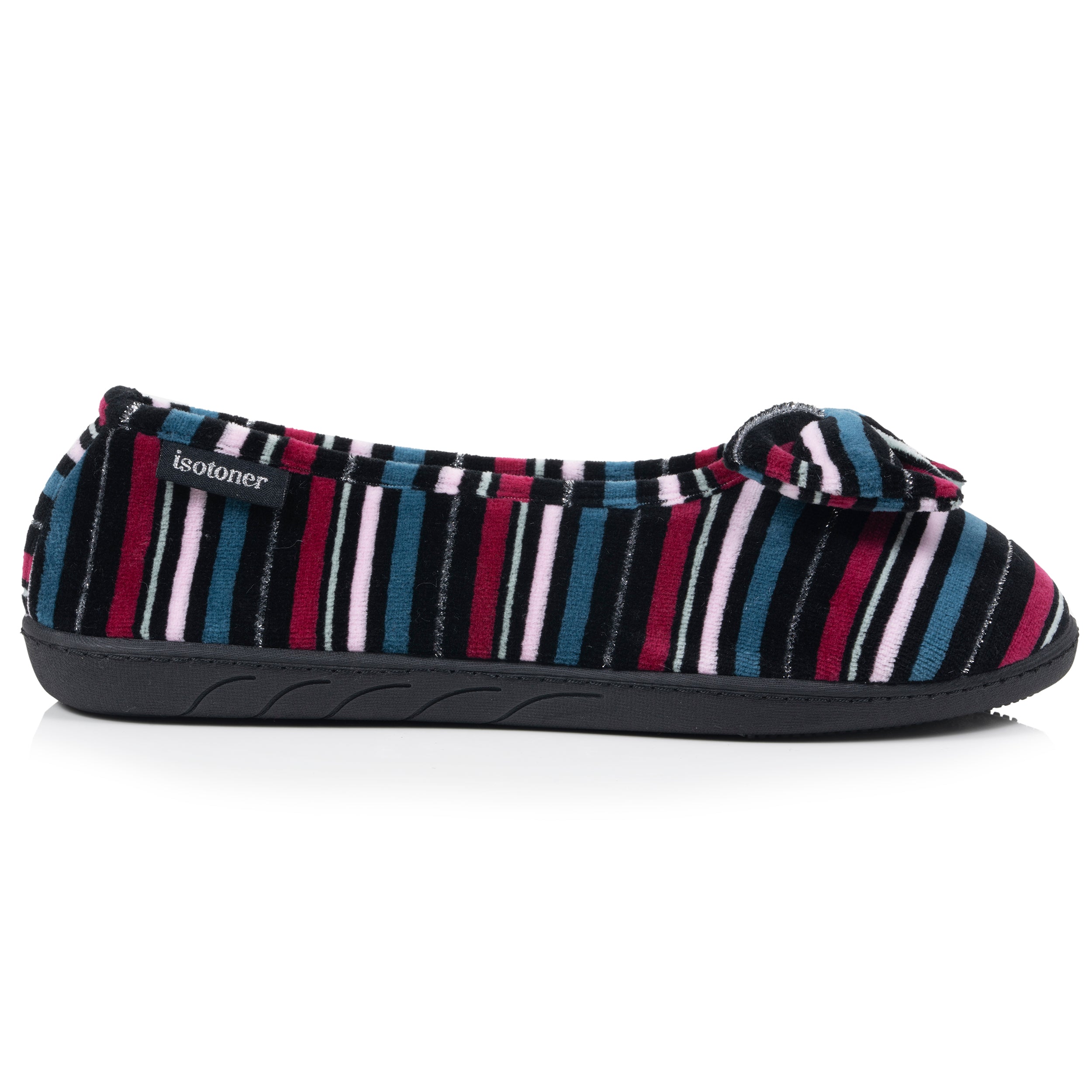 isotoner-chaussons-ballerines-femme-rayures-canard image 8