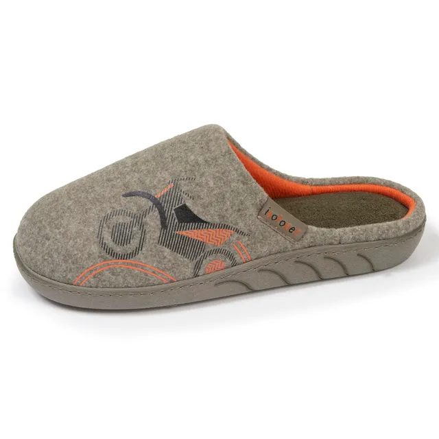 isotoner-chaussons-mules-junior-moto-kaki-chin-gar-on image 1