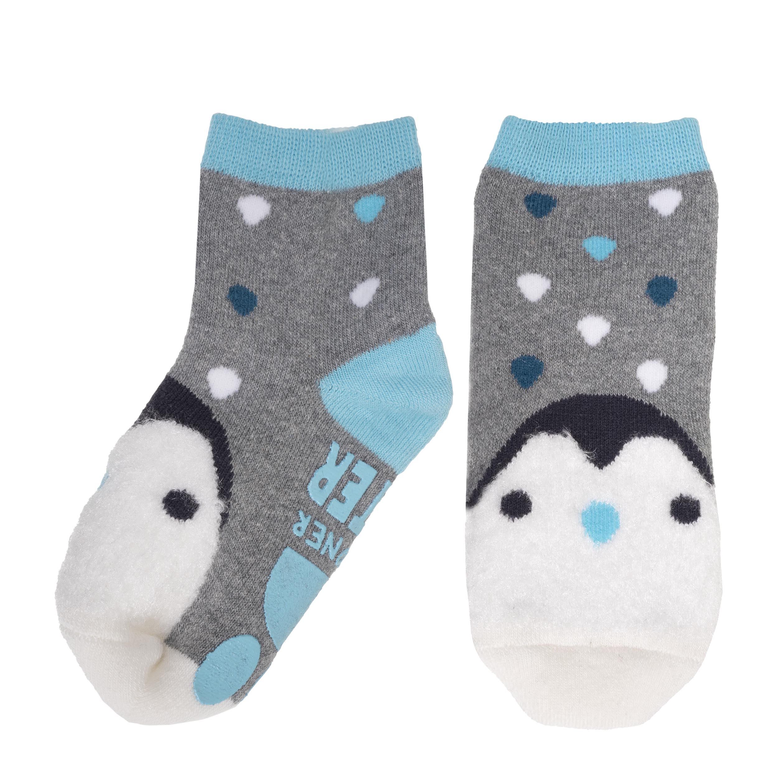 isotoner-chaussettes-antid-rapantes-enfant-gris-1-4-ans-pingouin image 2