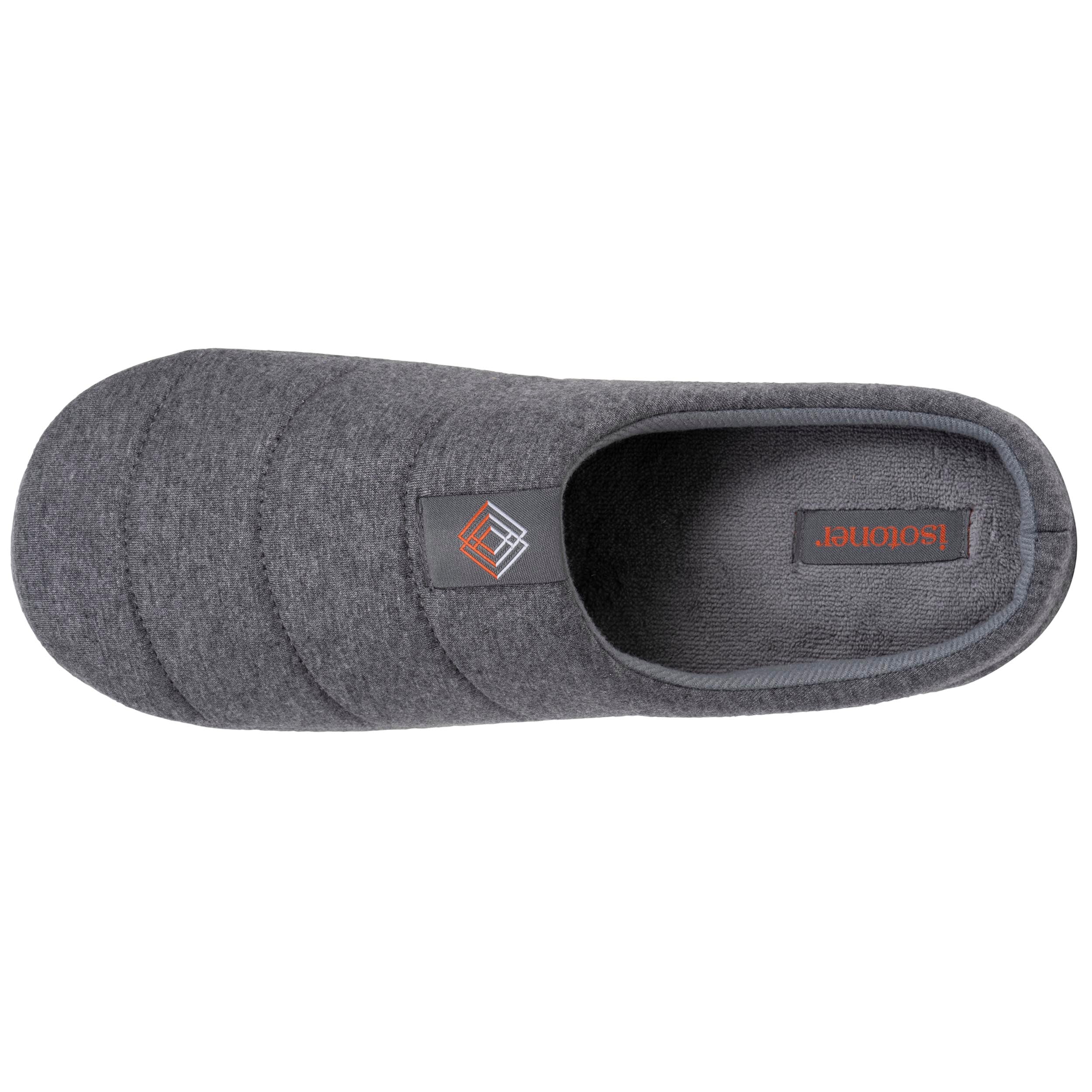 isotoner-chaussons-mules-homme-gris-chin-jersey image 2