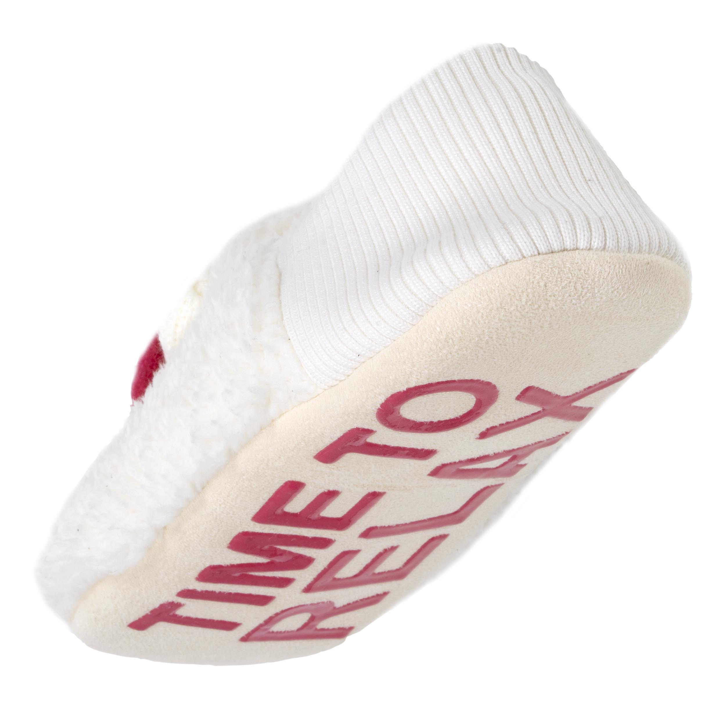 isotoner-chaussettes-slippers-femme-sherpa-lama-ivoire image 5