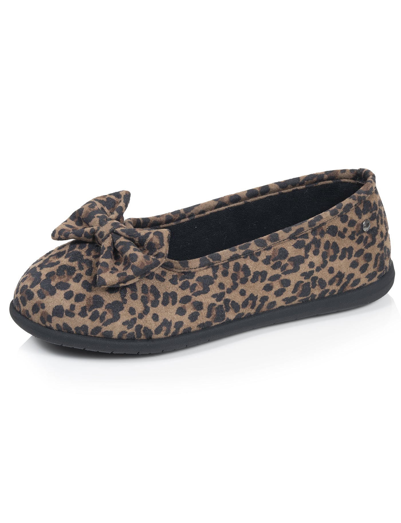 isotoner-chaussons-ballerines-femme-l-opard-fonc image 6