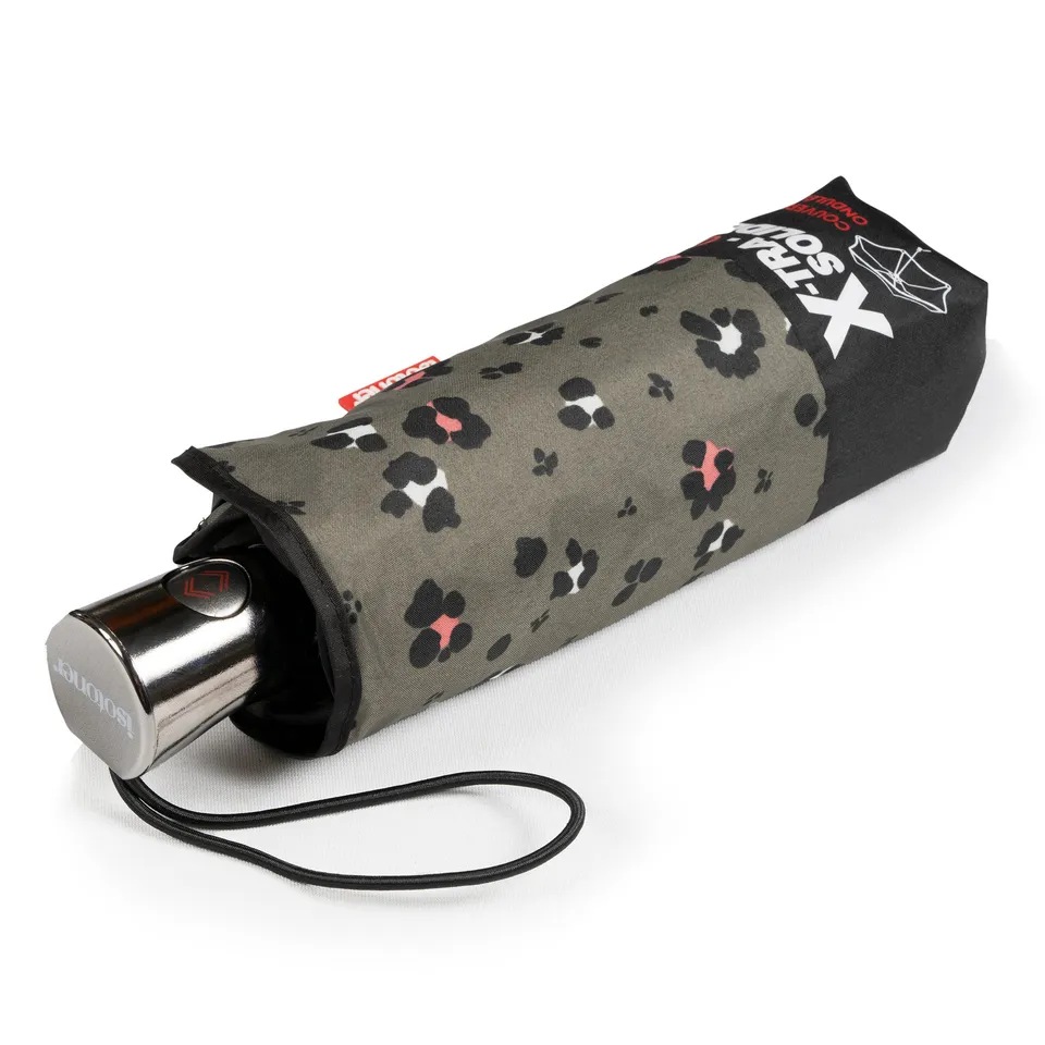 isotoner-parapluie-x-tra-solide-23-cm-l-opard-kaki image 1
