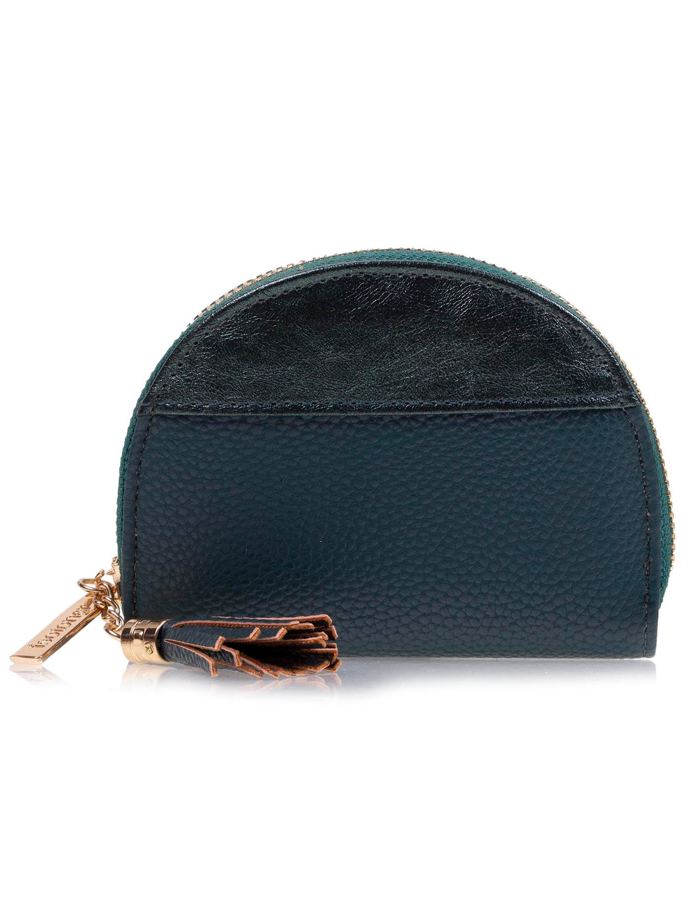 isotoner-porte-monnaie-demi-lune-femme-vert-anti-rfid image 6