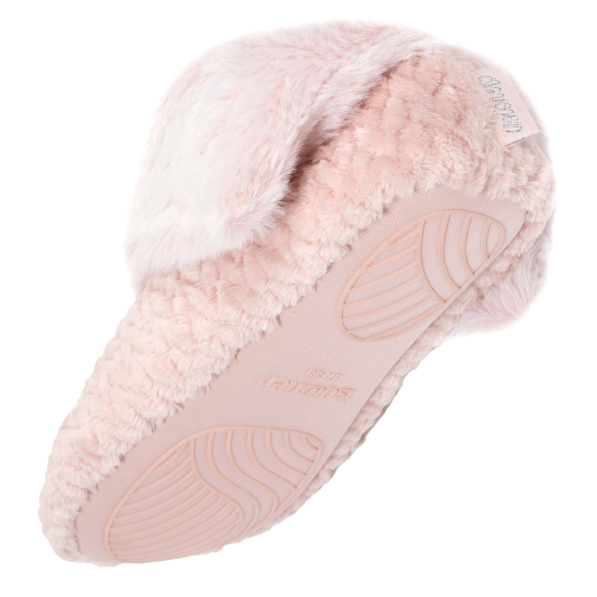 isotoner-chaussons-bottillons-femme-rose-micro-ponge-textur-e image 5