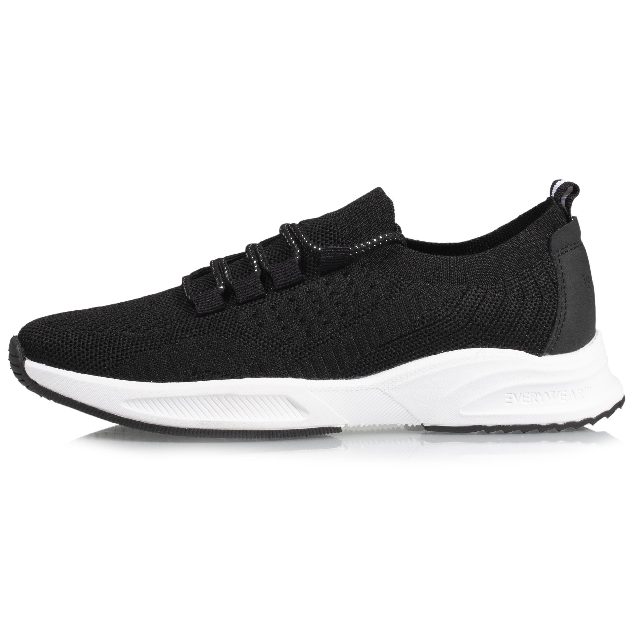 isotoner-baskets-confort-femme-slip-on-lacets-noir image 3