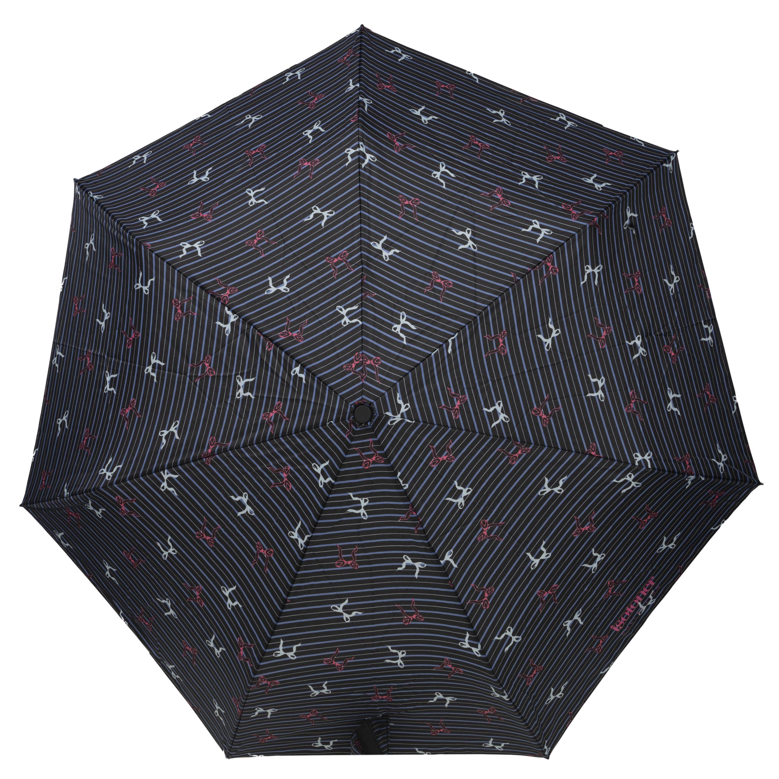 isotoner-parapluie-auto-rayure-noeud-bleu image 4