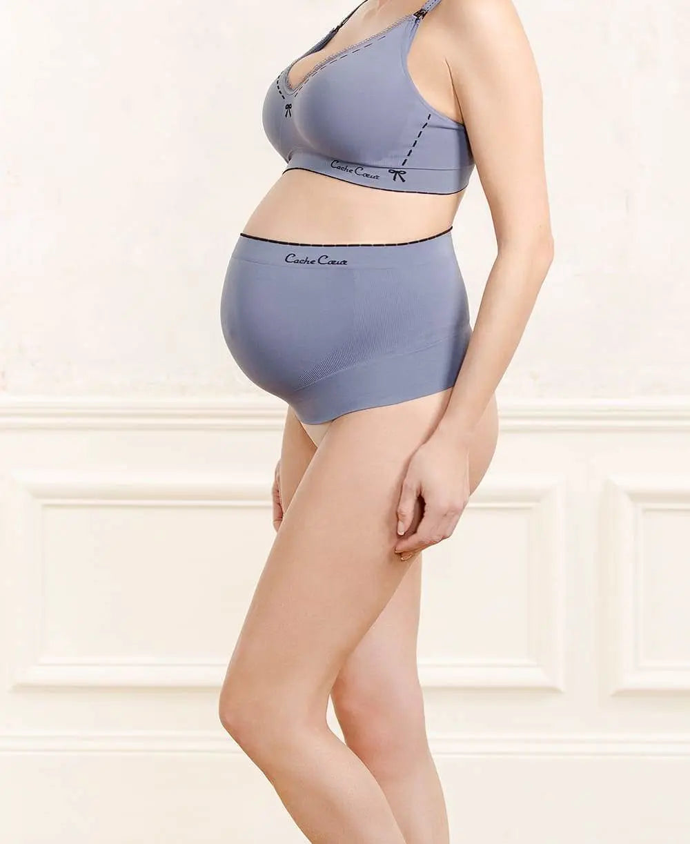 cache-c-ur-ceinture-de-maintien-de-grossesse-illusion-gris image 2