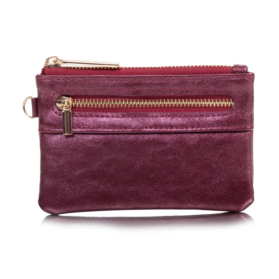 isotoner-porte-monnaie-femme-zipp-rouge-m-tallis-anti-rfid image 1