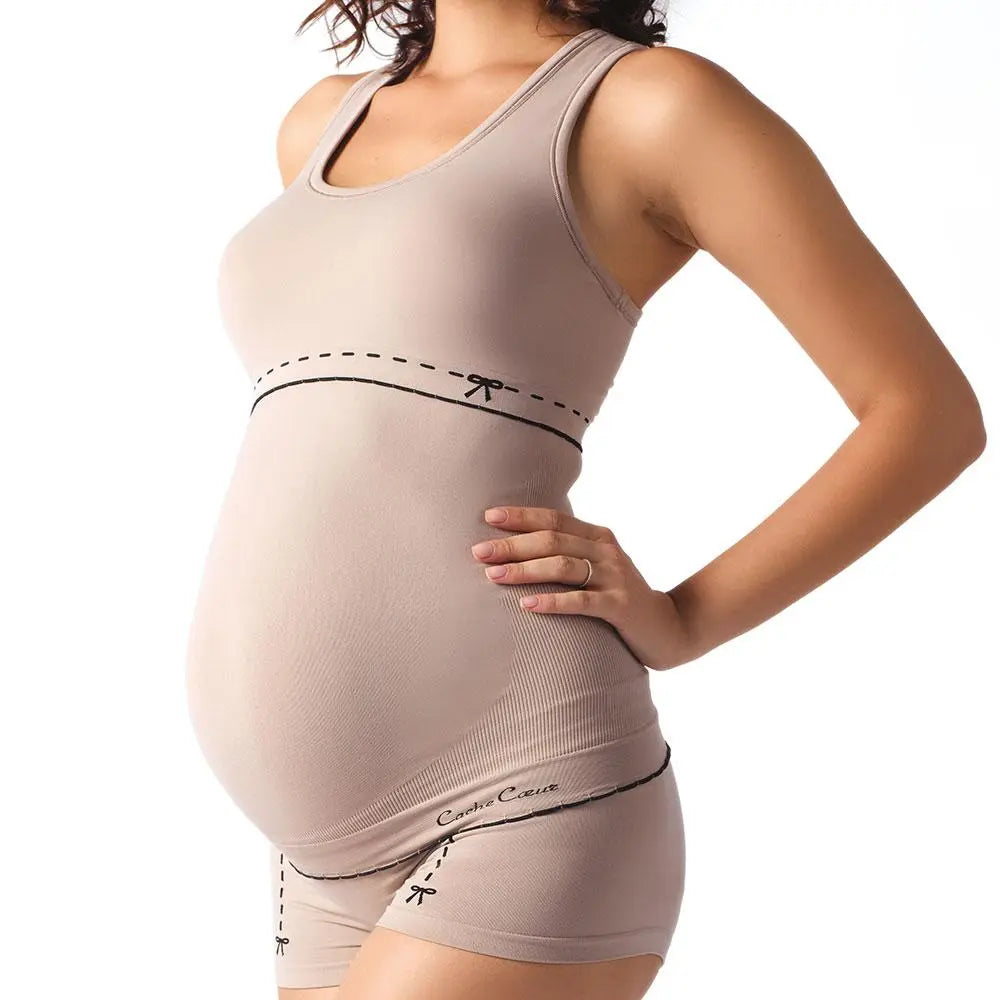 cache-c-ur-top-de-grossesse-et-d-allaitement-illusion-beige image 2
