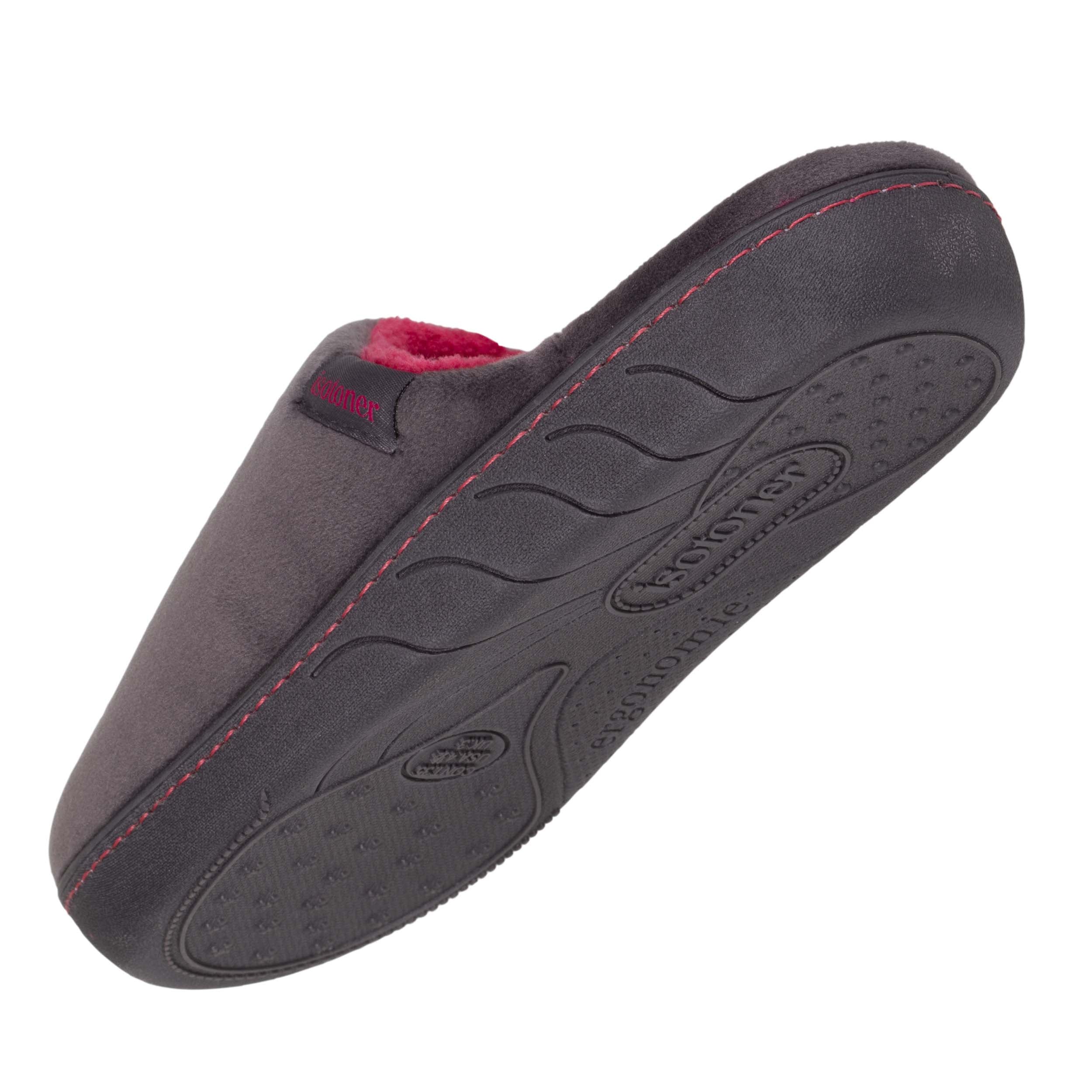 isotoner-chaussons-mules-junior-cool-gris-fonc-cerises image 5