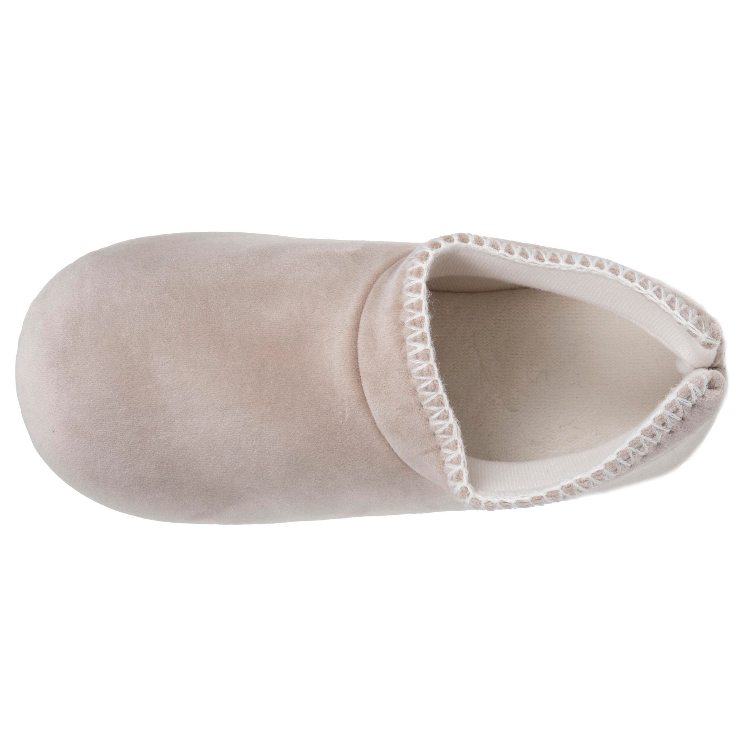 isotoner-chaussons-bottillons-femme-beige-broderie image 2