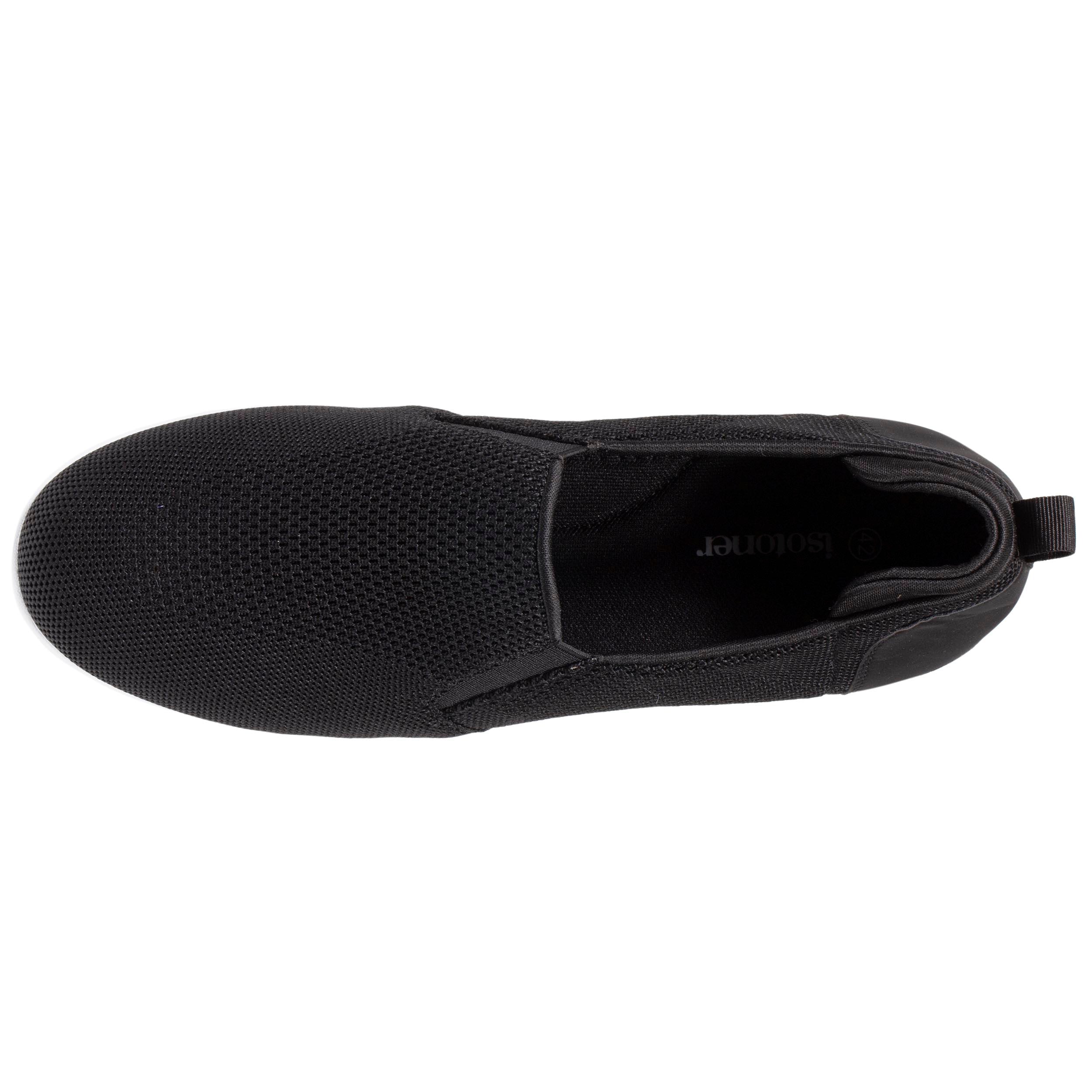 isotoner-baskets-homme-enfiler-noires-everywear image 3