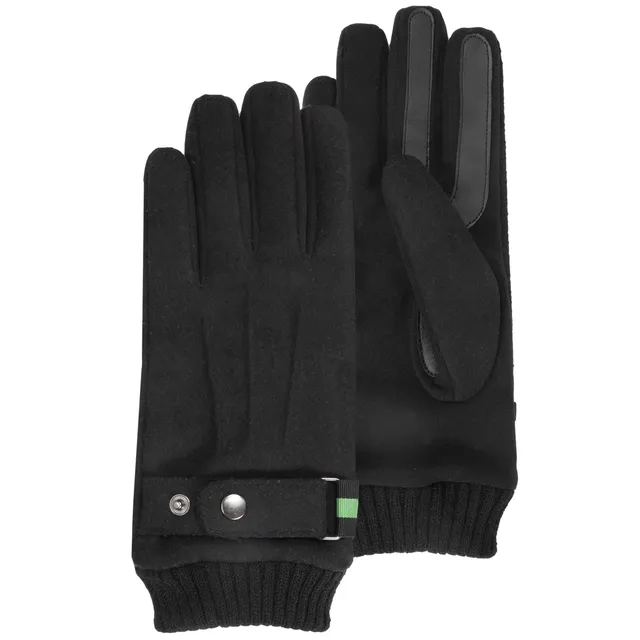 isotoner-gants-homme-tissu-lain-noir-smartouch image 1