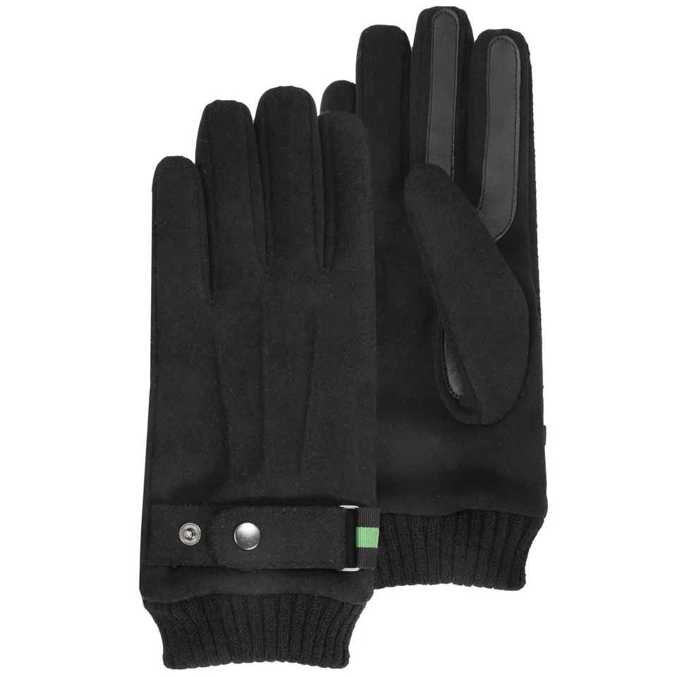 isotoner-gants-homme-tissu-lain-noir-smartouch image 1