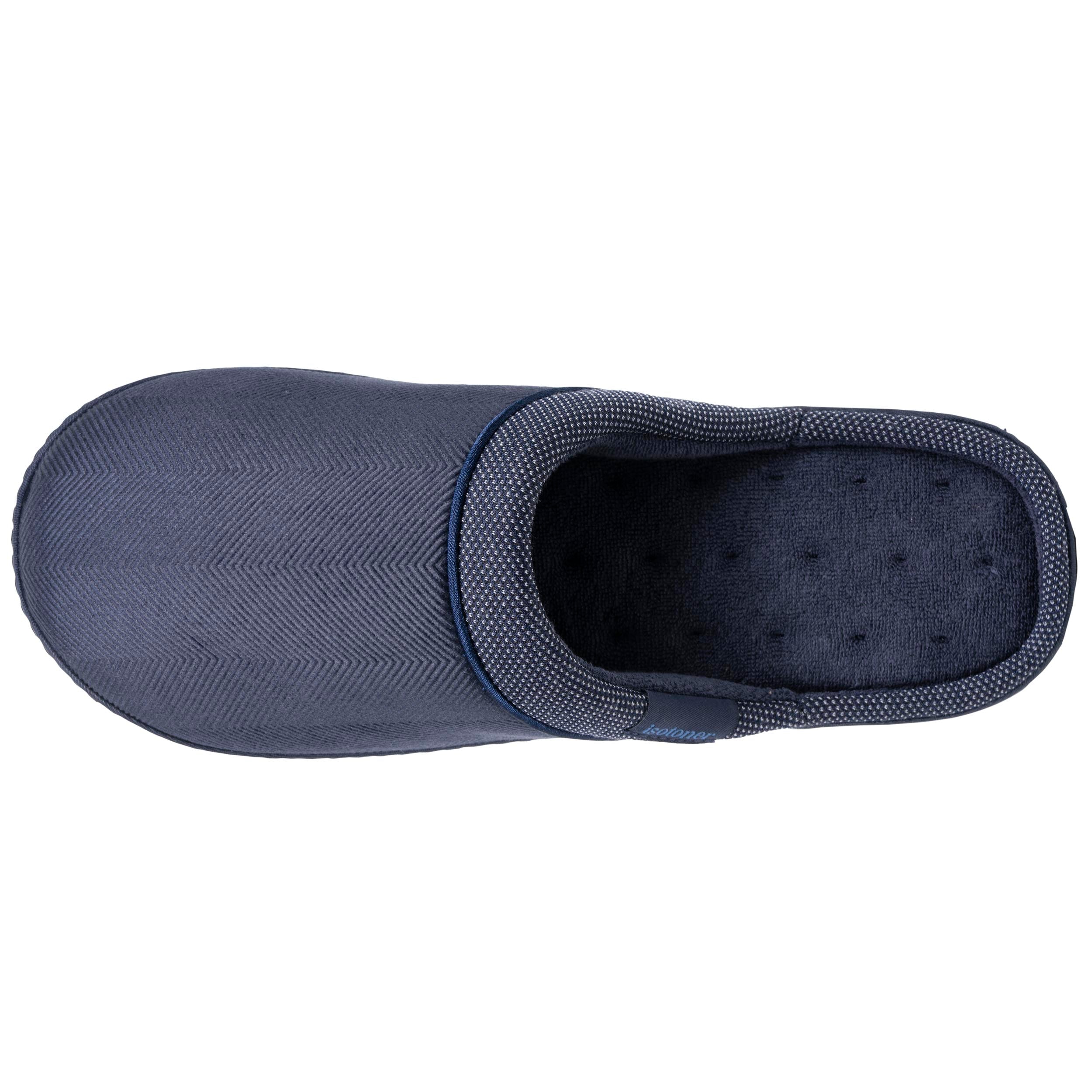 isotoner-chaussons-mules-homme-ergonomiques-marine-m-moire-de-forme image 2
