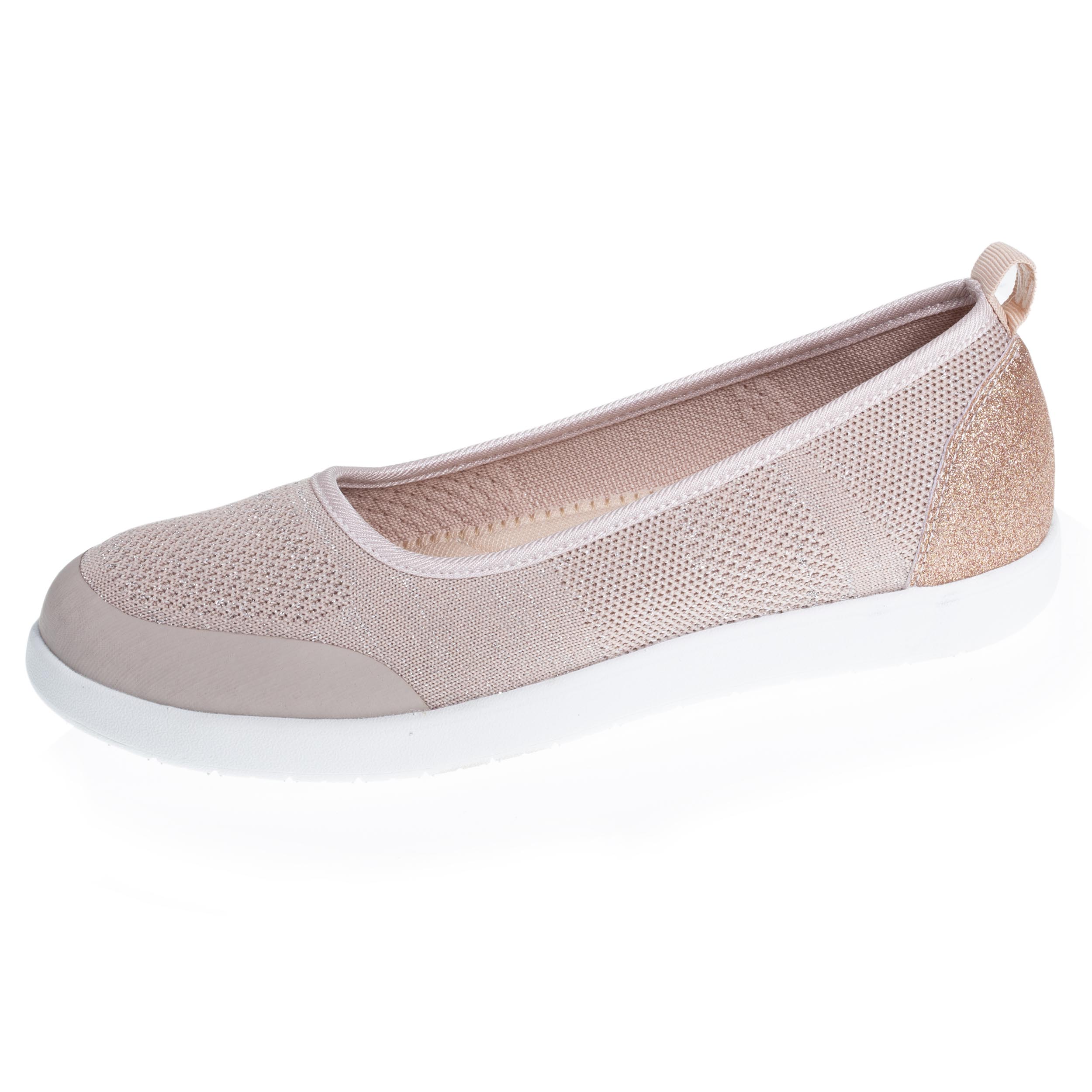 isotoner-ballerines-femme-slip-on-rose-poudr-everywear-m-moire-de-forme image 1