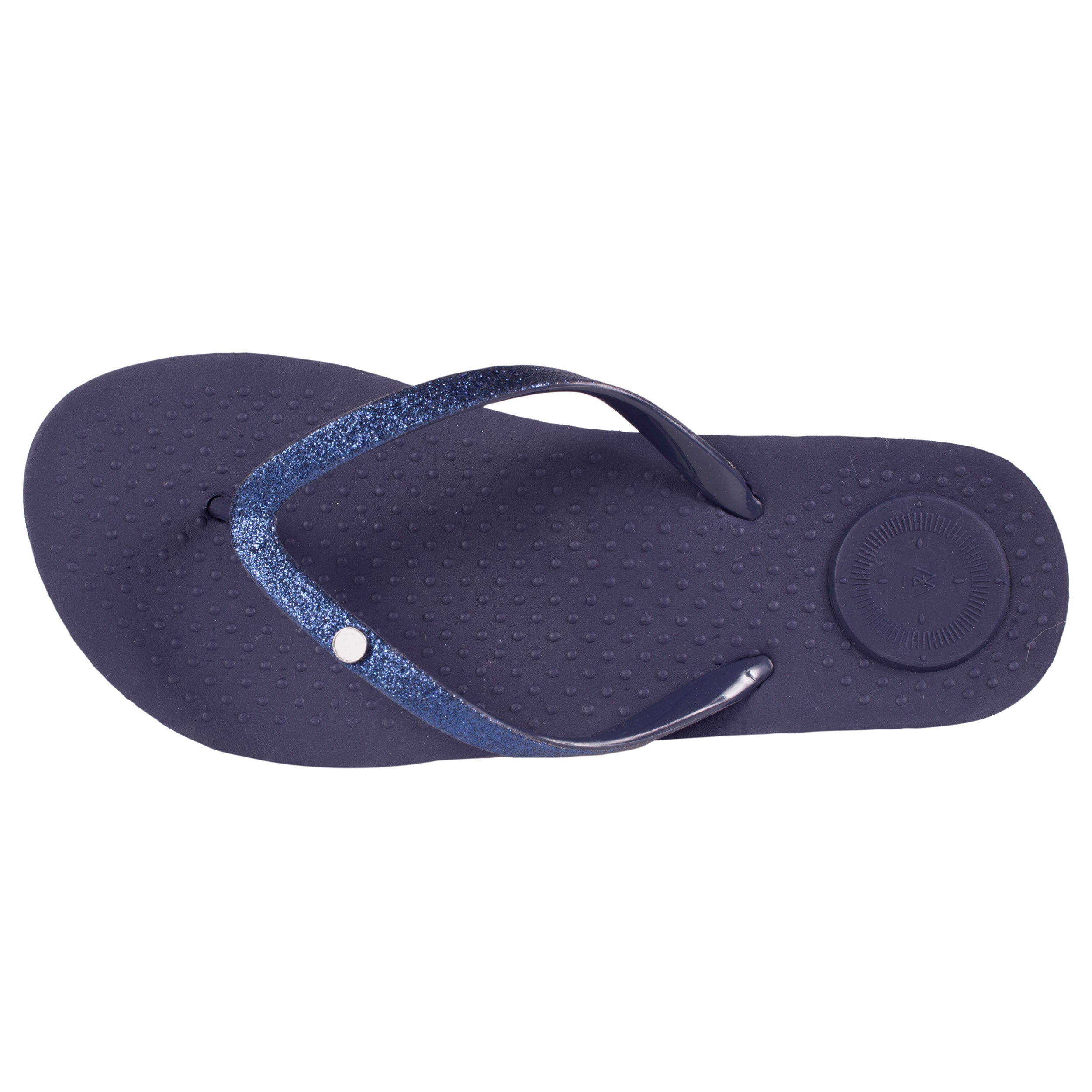isotoner-tongs-femme-tige-paillettes-marine-everywear image 2