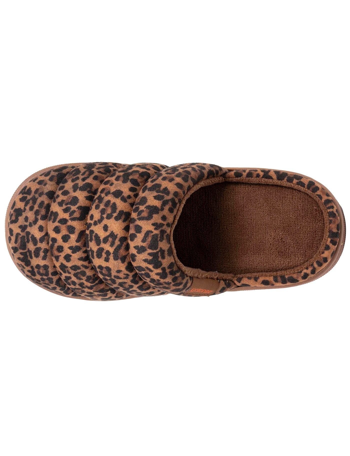 isotoner-chaussons-mules-femme-bloup-l-opard-camel image 7