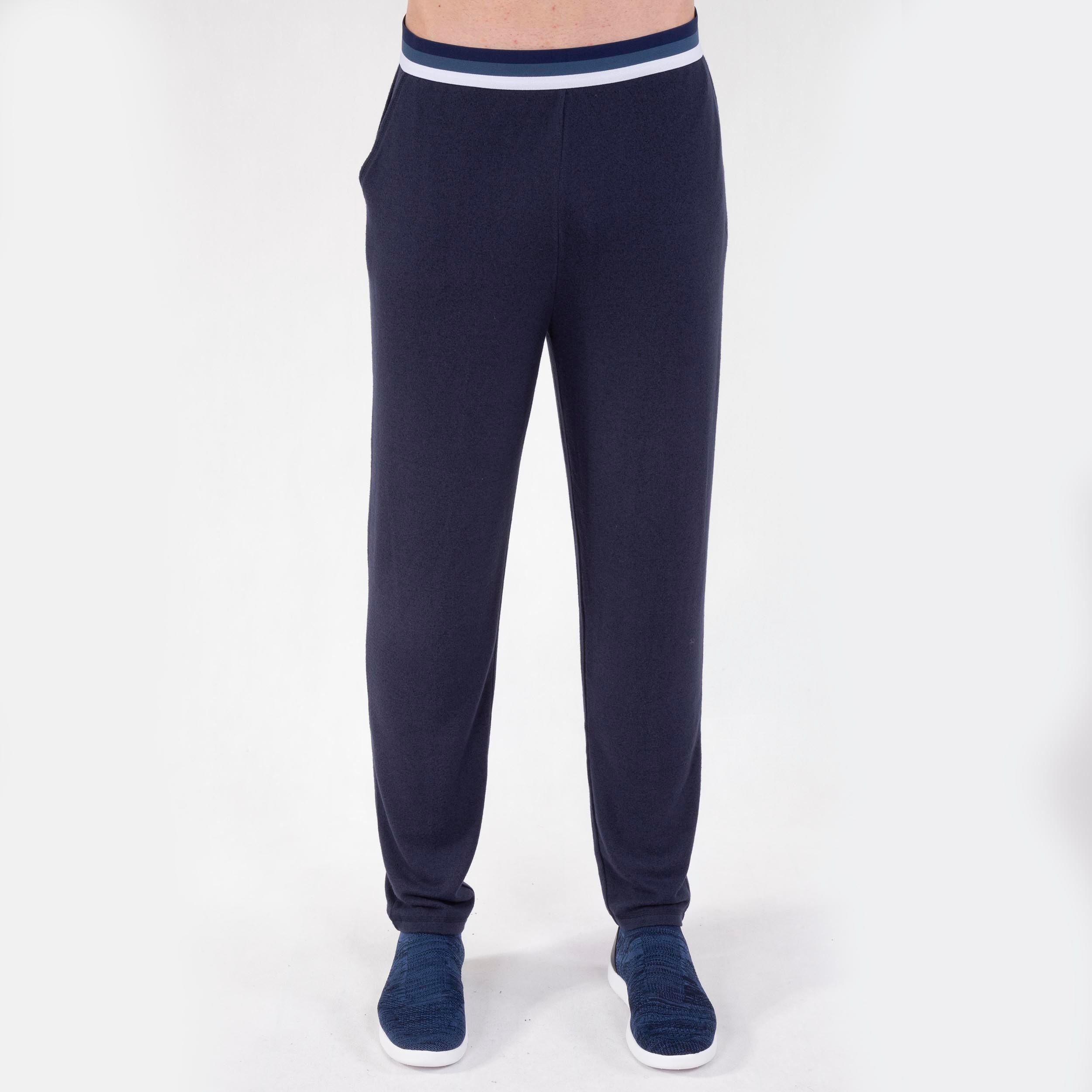 isotoner-pantalon-lastique-homme-marine image 1