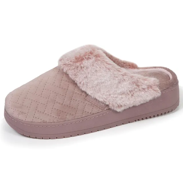 isotoner-chaussons-mules-talon-femme-blush image 1