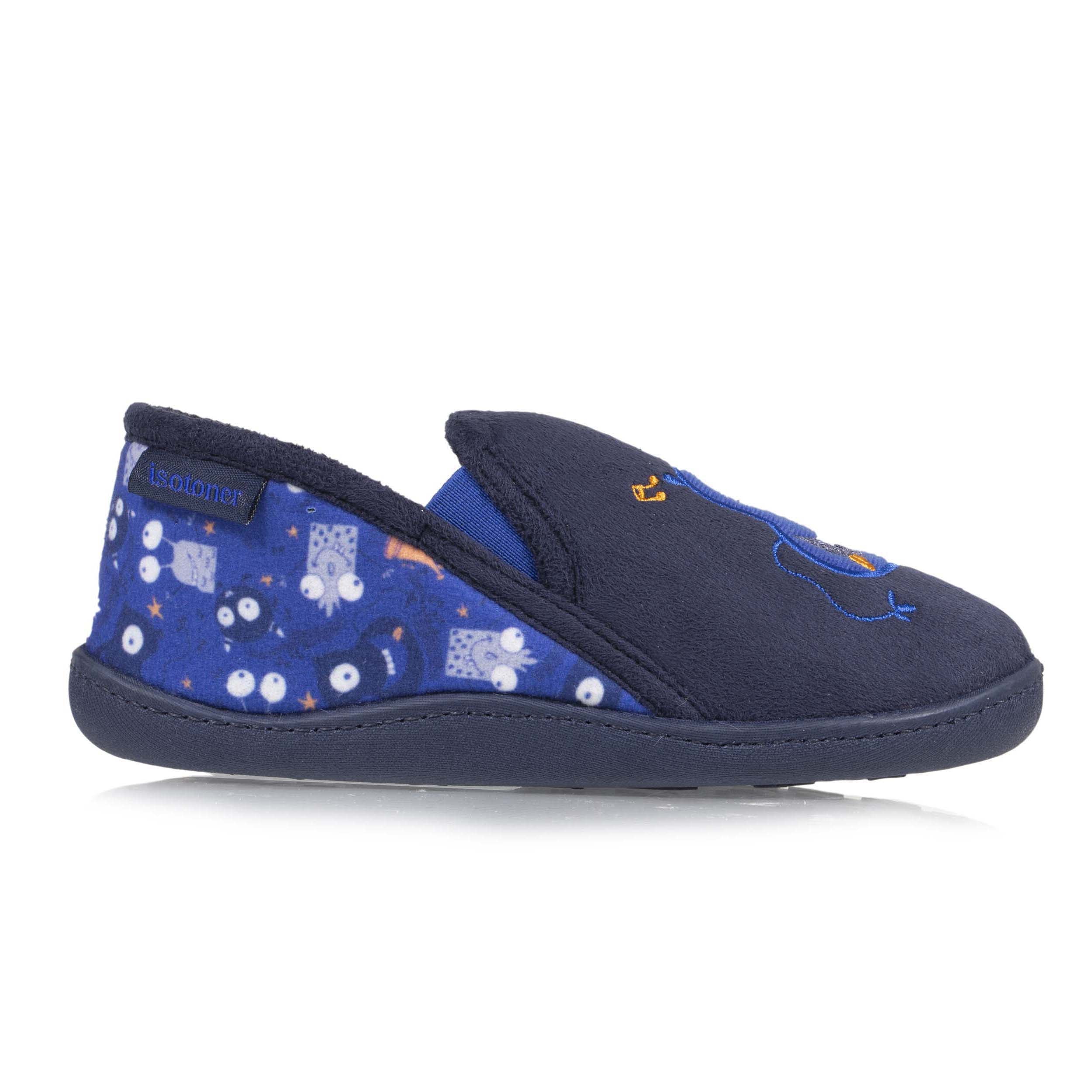 isotoner-chaussons-mocassins-enfant-monstre-su-dine-marine image 8