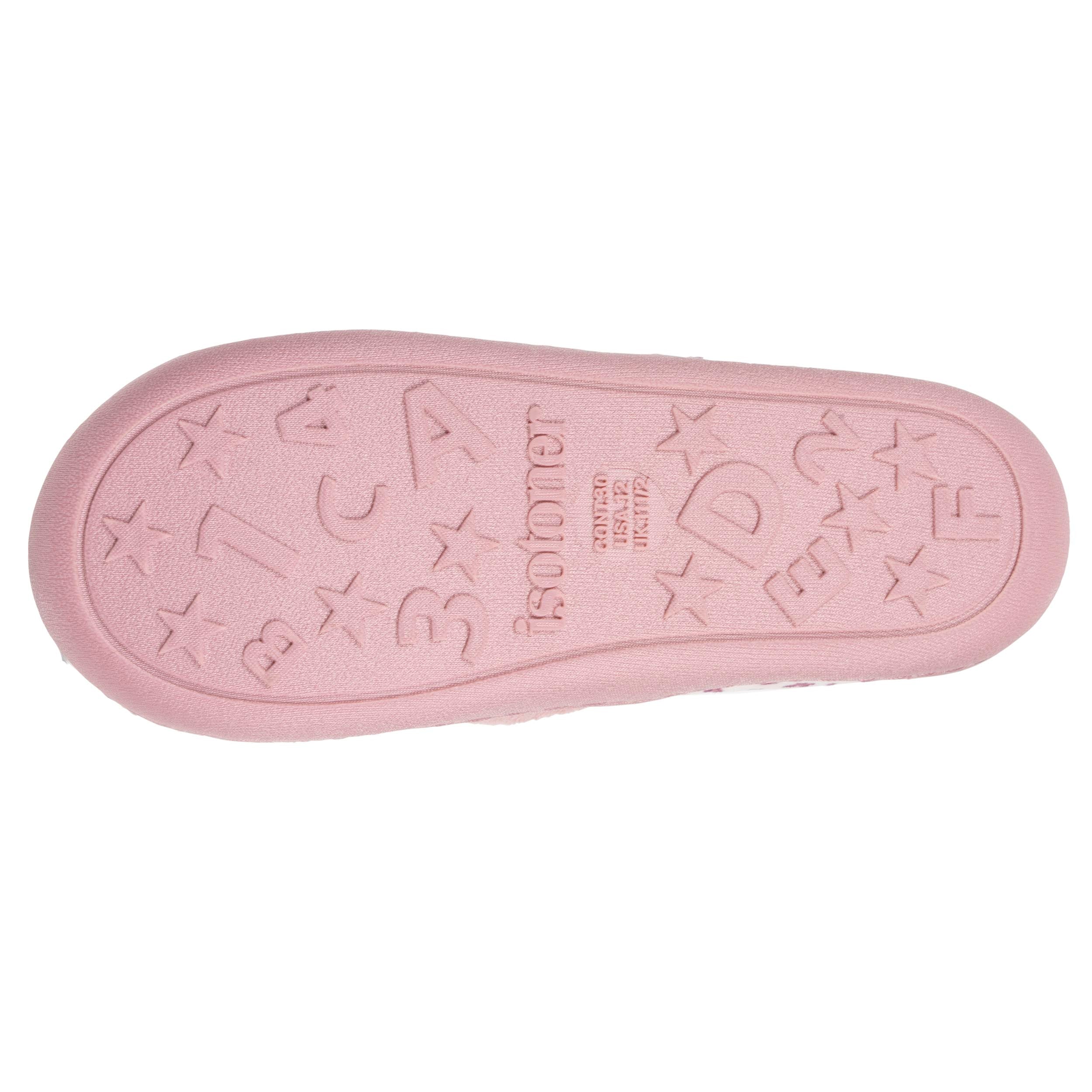 isotoner-chaussons-mocassins-enfant-rose-l-opard image 4