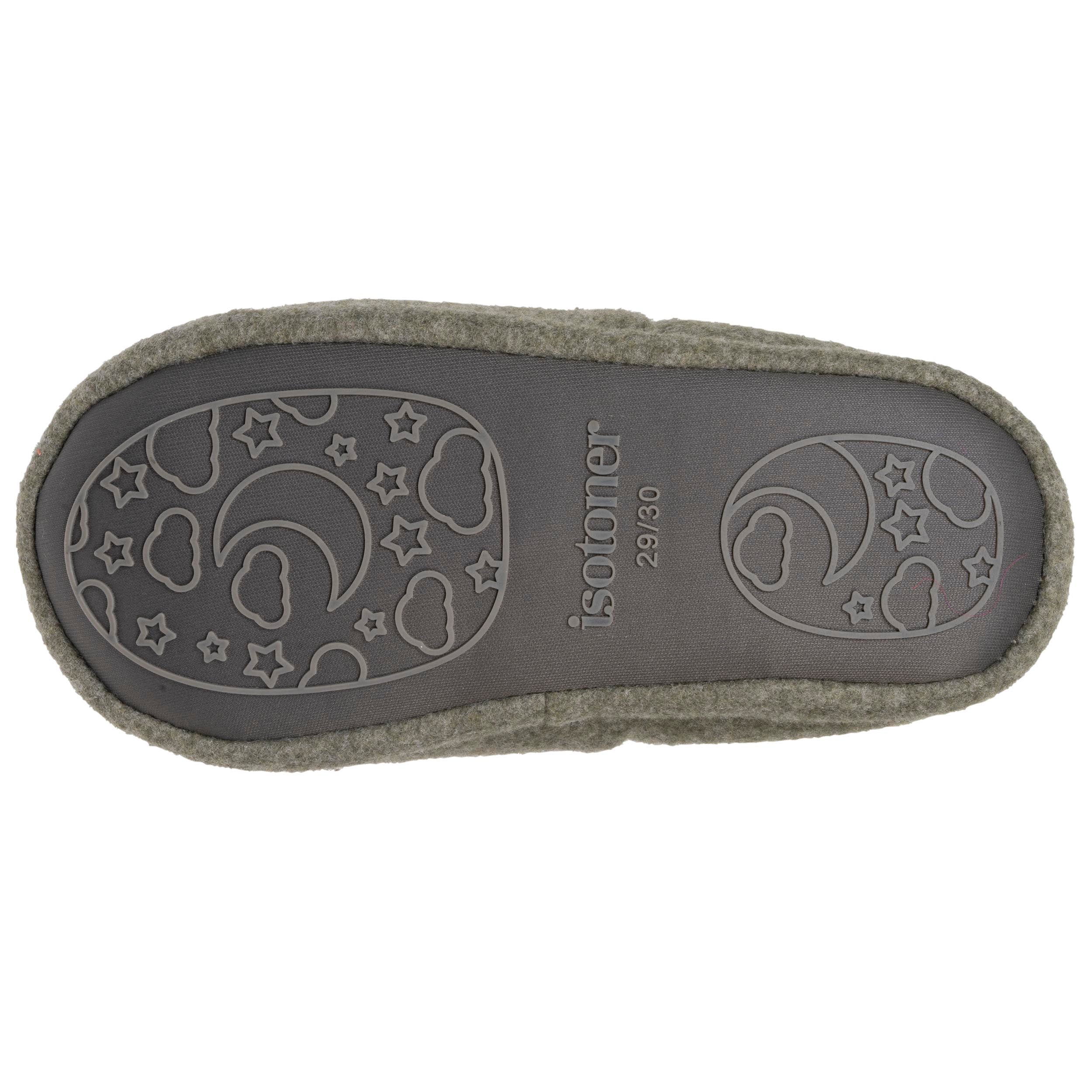 isotoner-chaussons-slippers-gar-on-kaki-chin-dinosaure image 4
