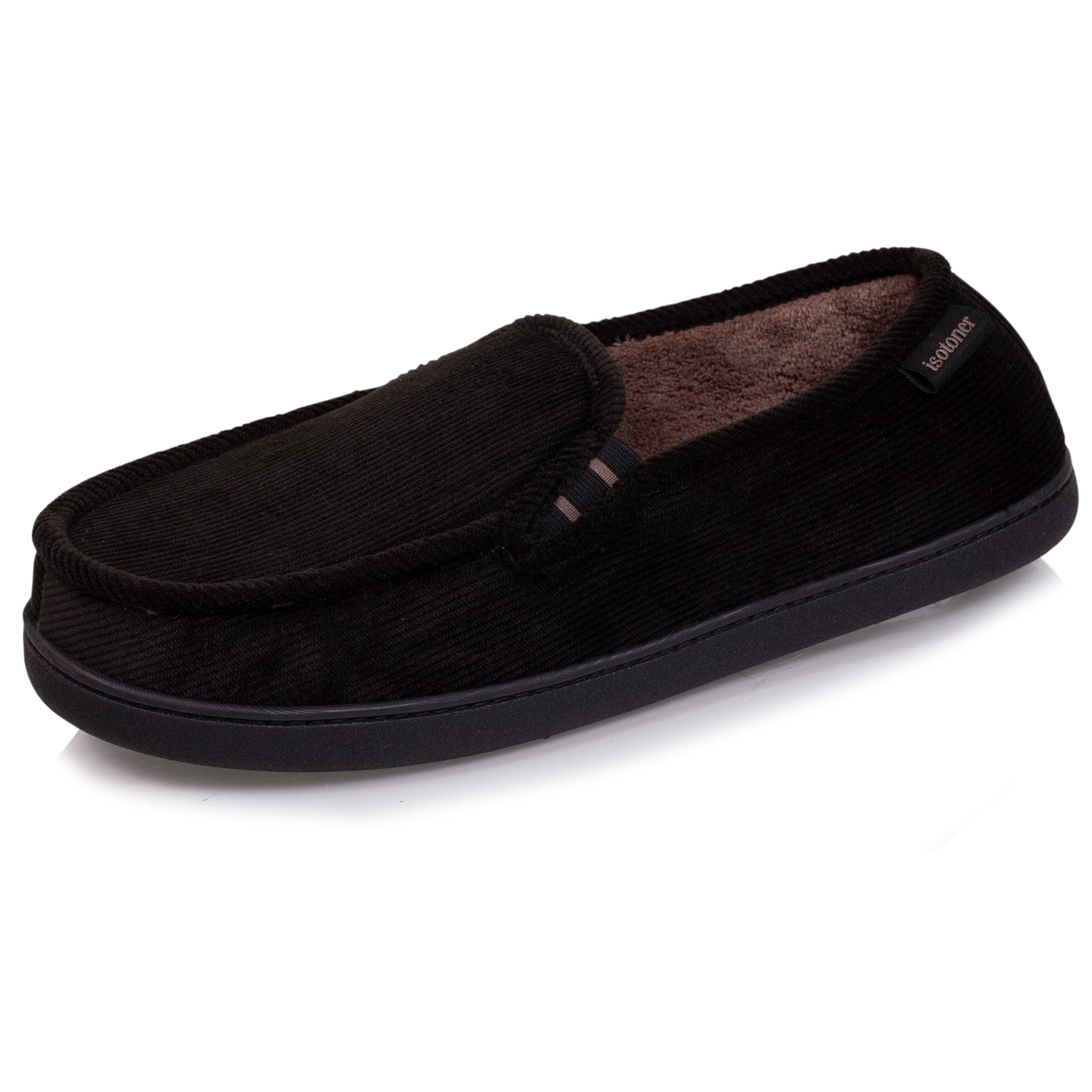 isotoner-mocassins-chaussons-homme-noir-confort-nuage image 1