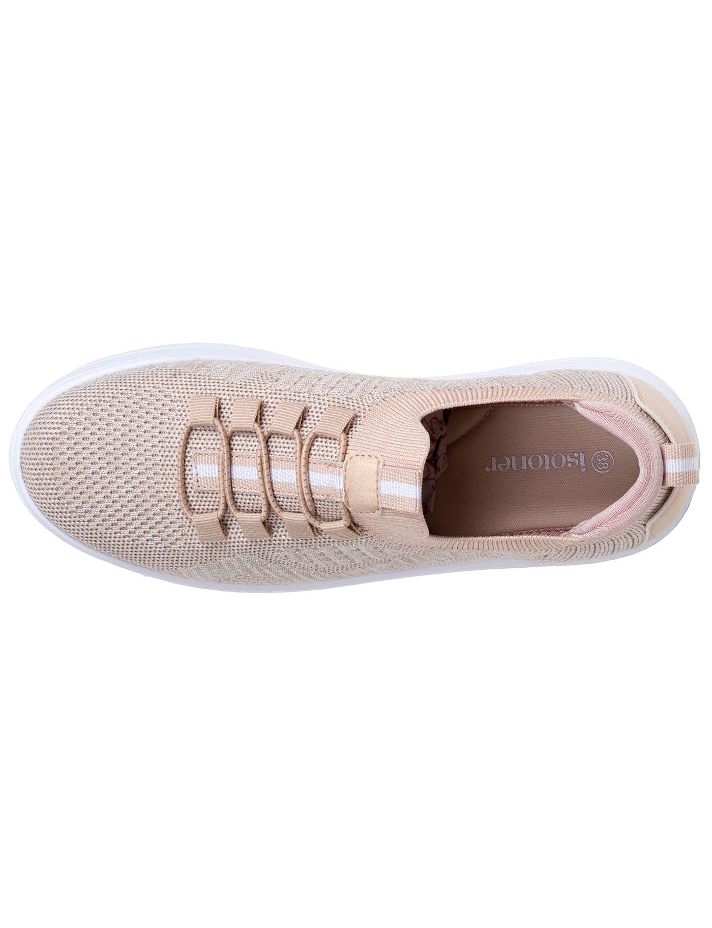 isotoner-baskets-femme-slip-on-plateforme-beige-everywear image 7