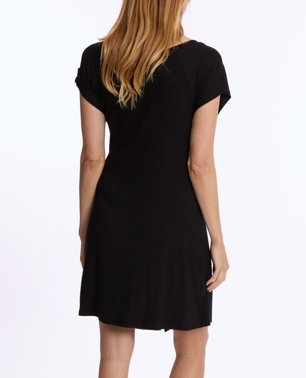 cache-c-ur-chemise-de-nuit-de-maternit-et-d-allaitement-louna-noir image 3