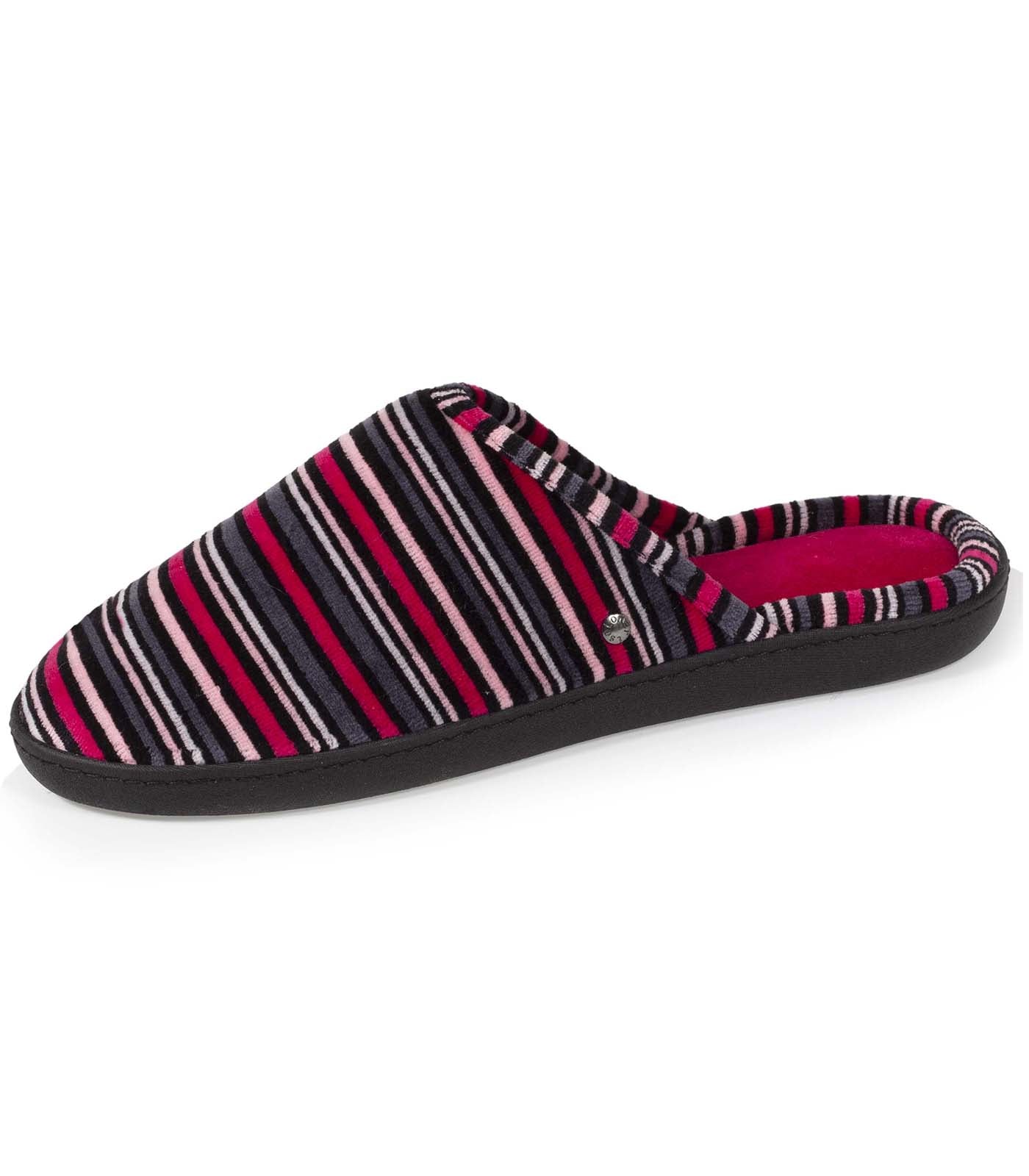 isotoner-chaussons-mules-femme-rayures-coton-bio-everywear image 6