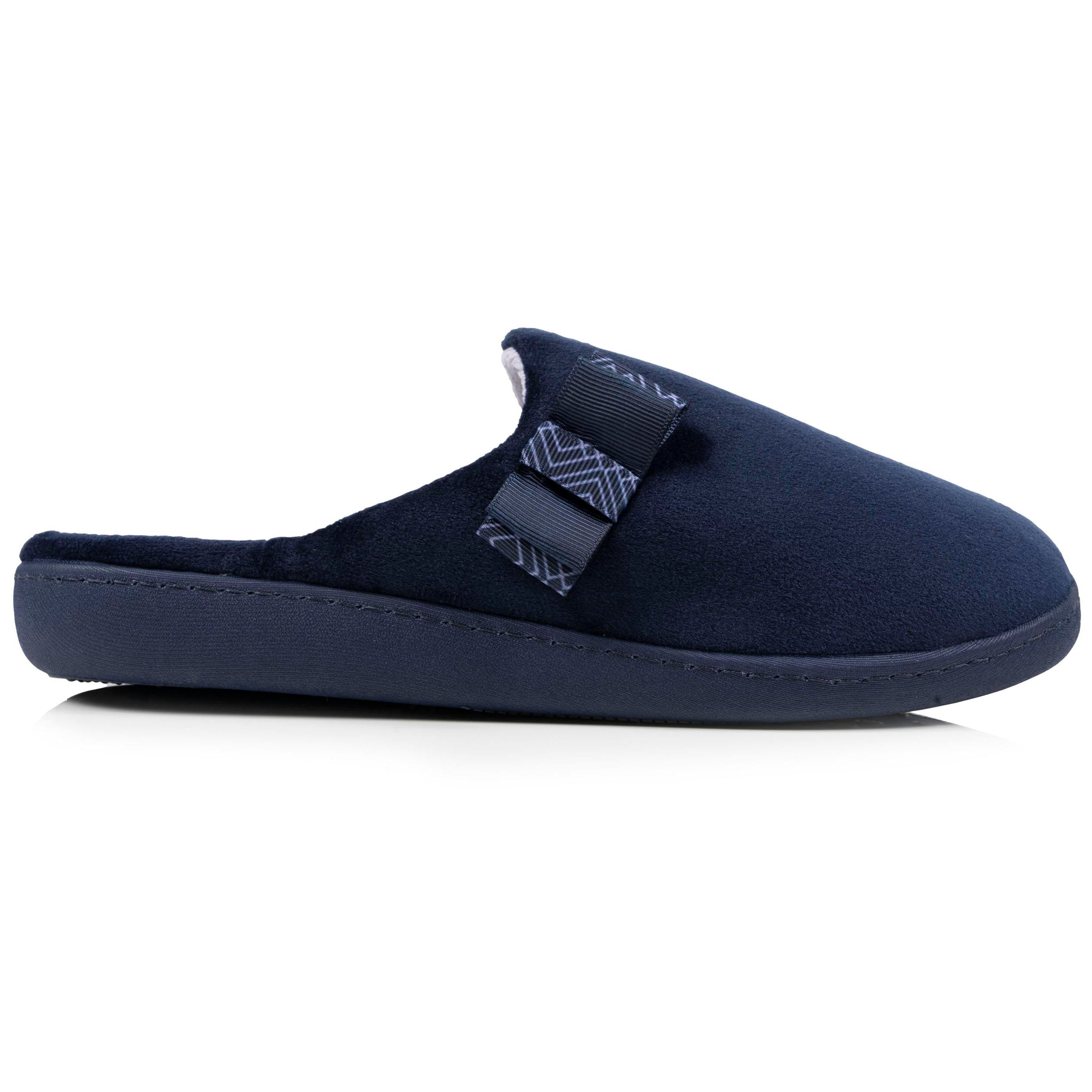 isotoner-chaussons-mules-femme-marine-n-ud-graphique image 8